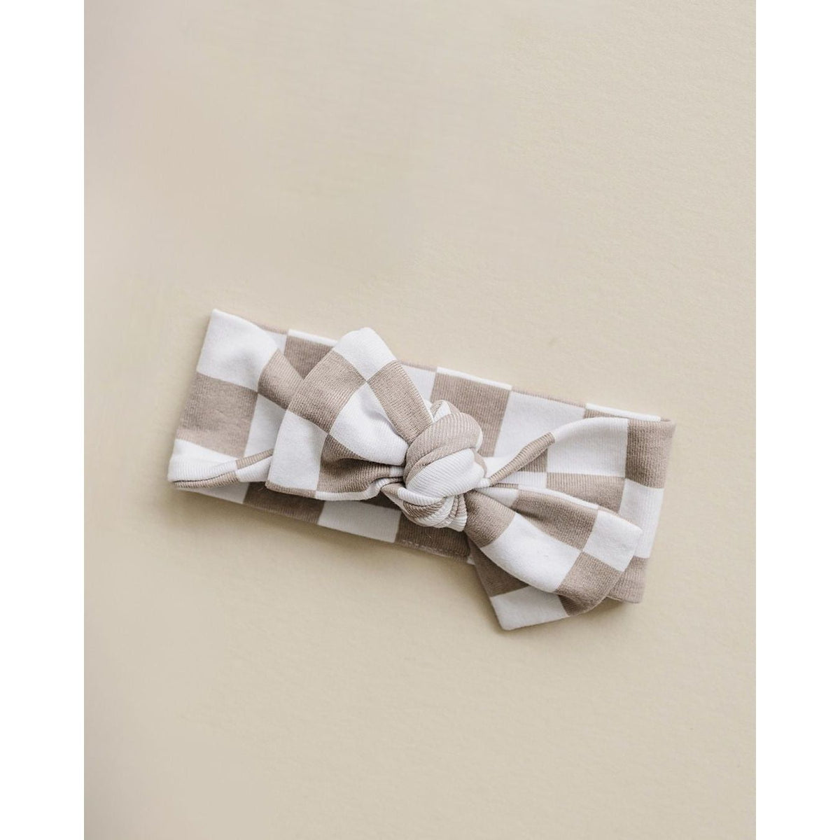 Checkered Headband | Latte