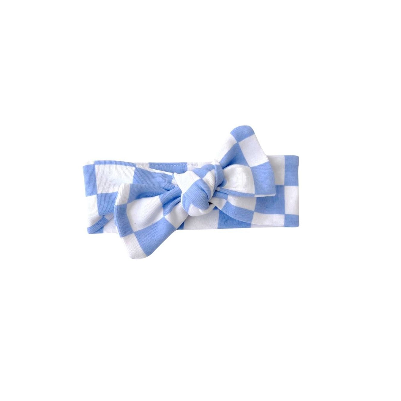 Checkered Headband | Blue