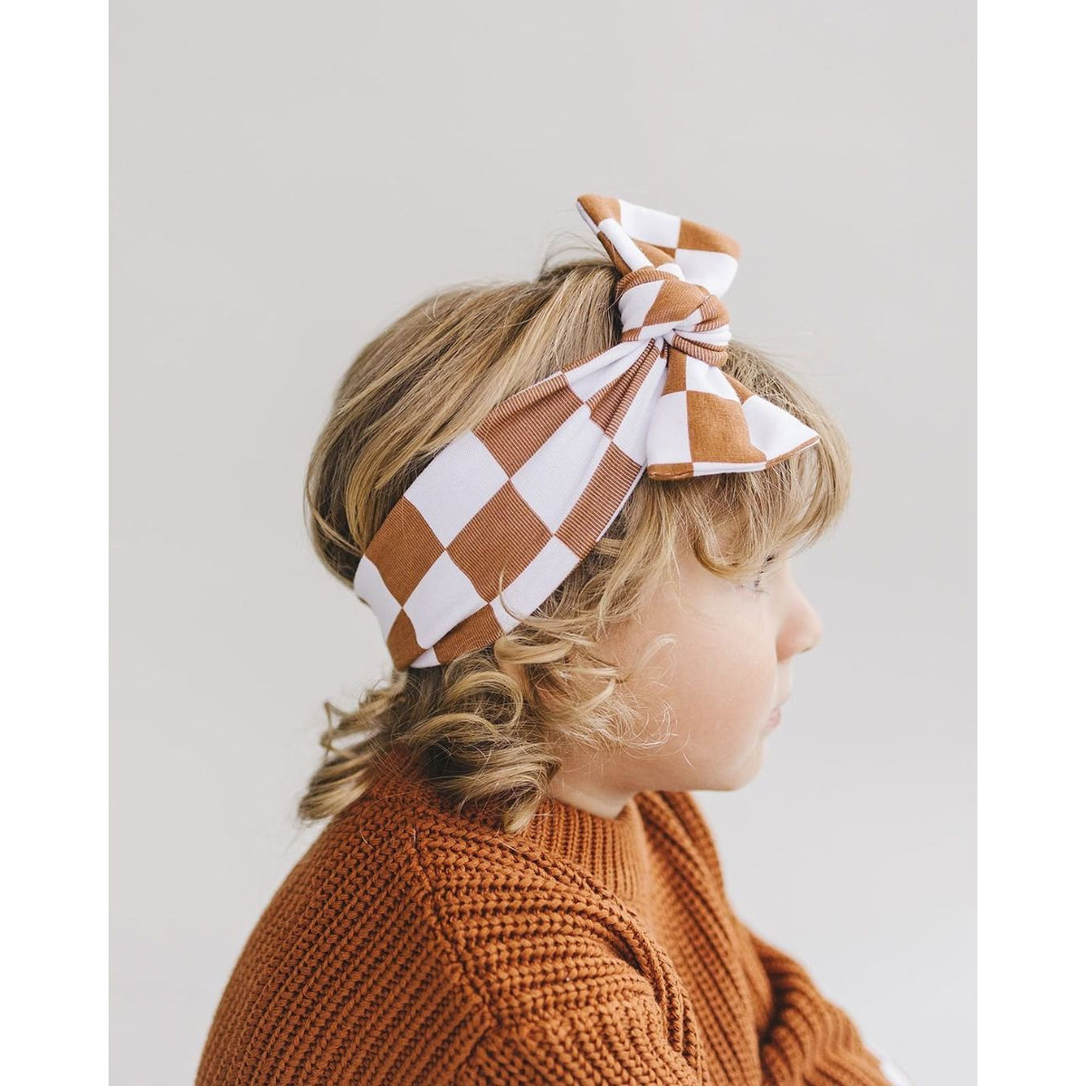 Checkered Headband | Copper
