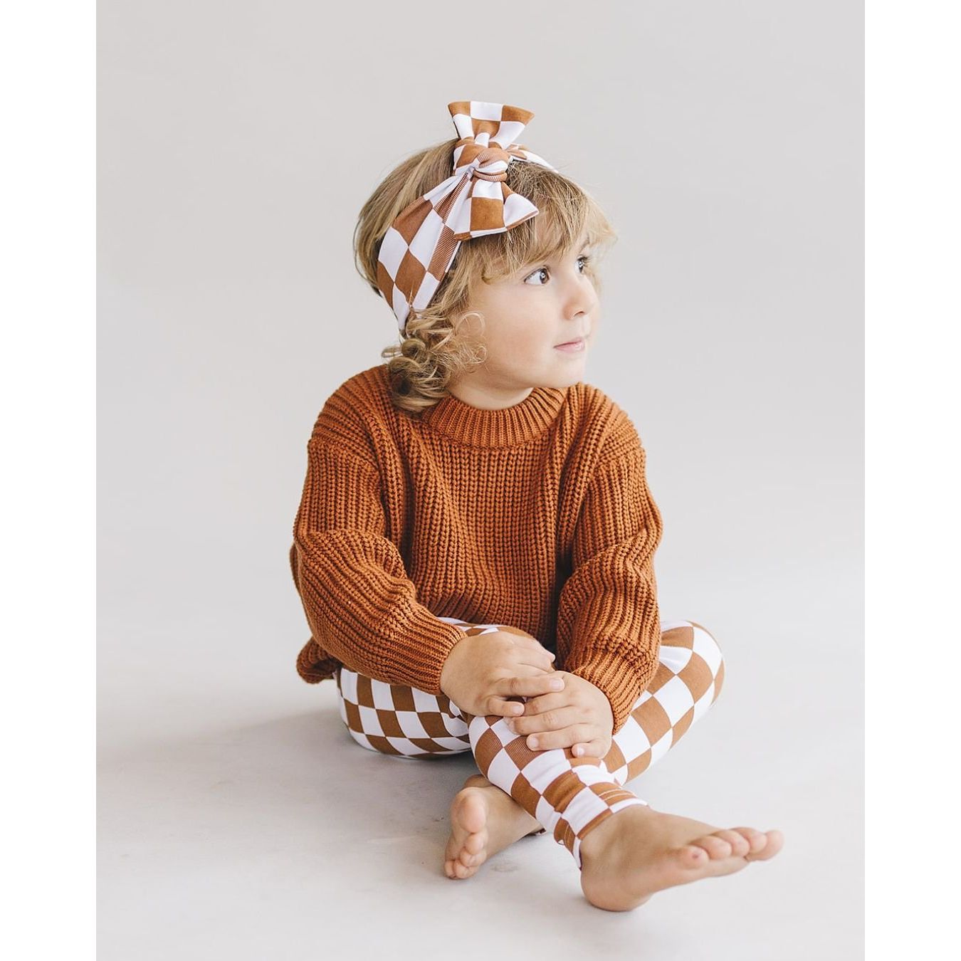 Checkered Headband | Copper