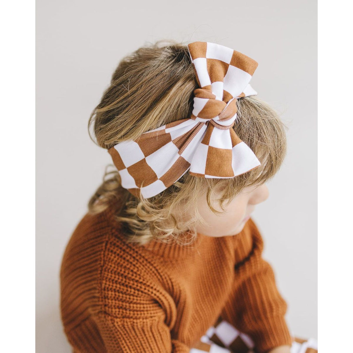 Checkered Headband | Copper