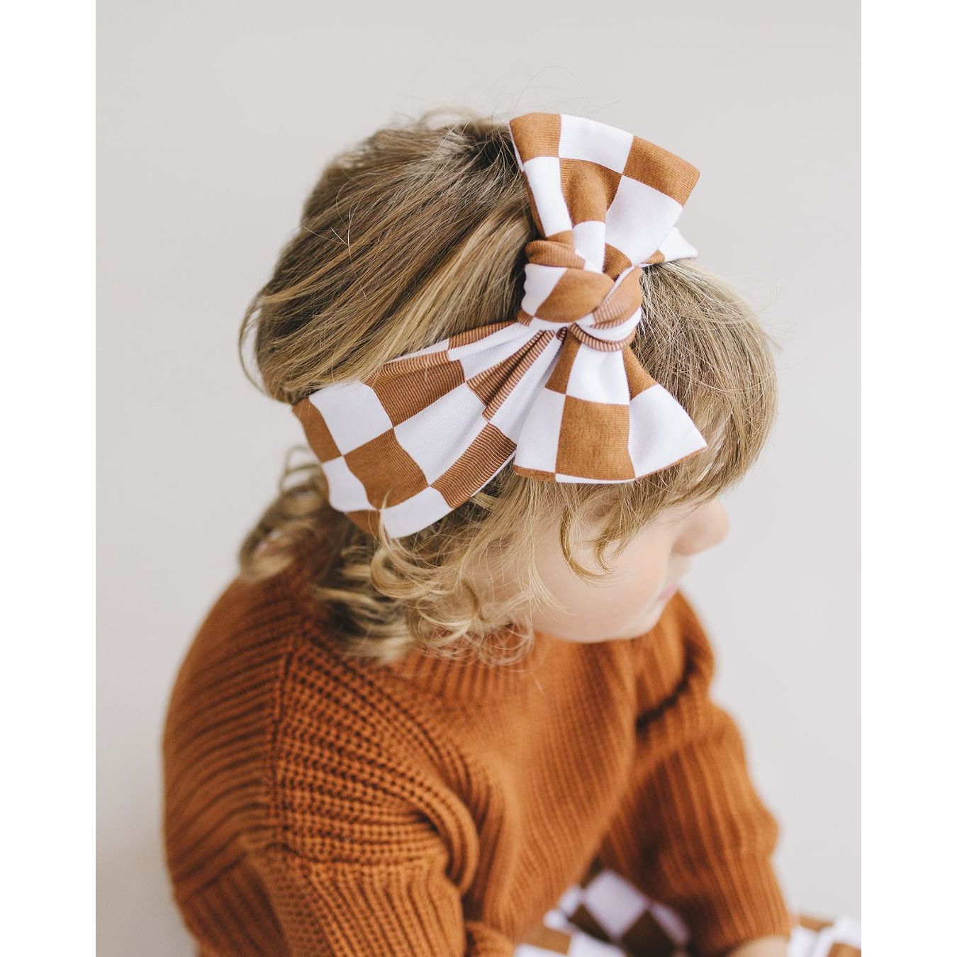 Checkered Headband | Copper