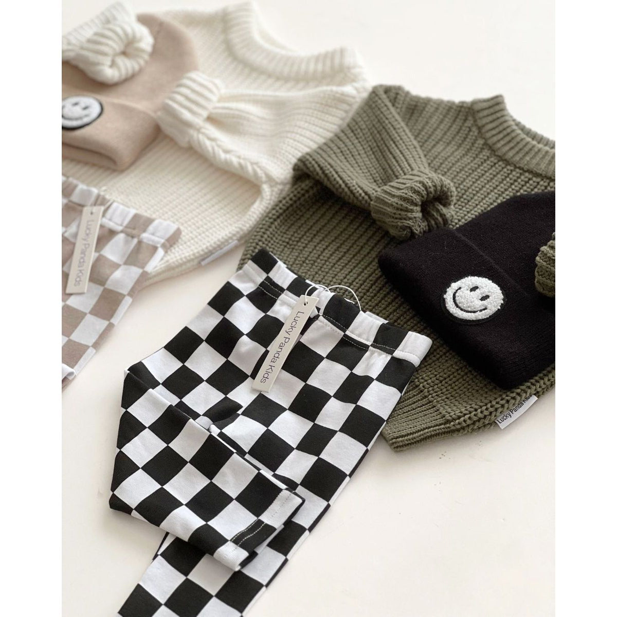Checkered Leggings | Black