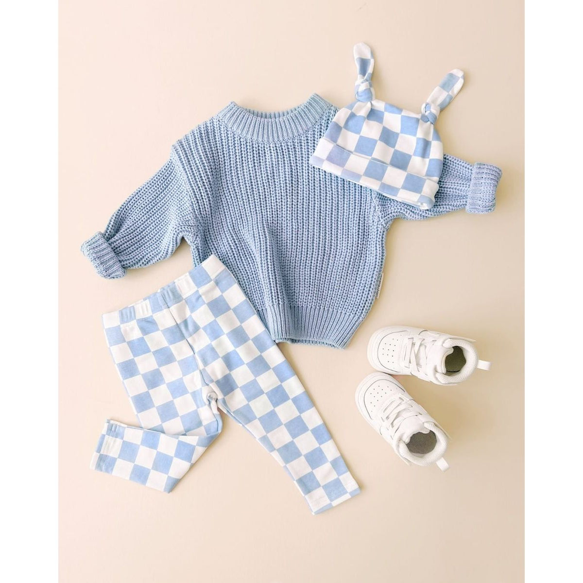 Checkered Leggings | Blue
