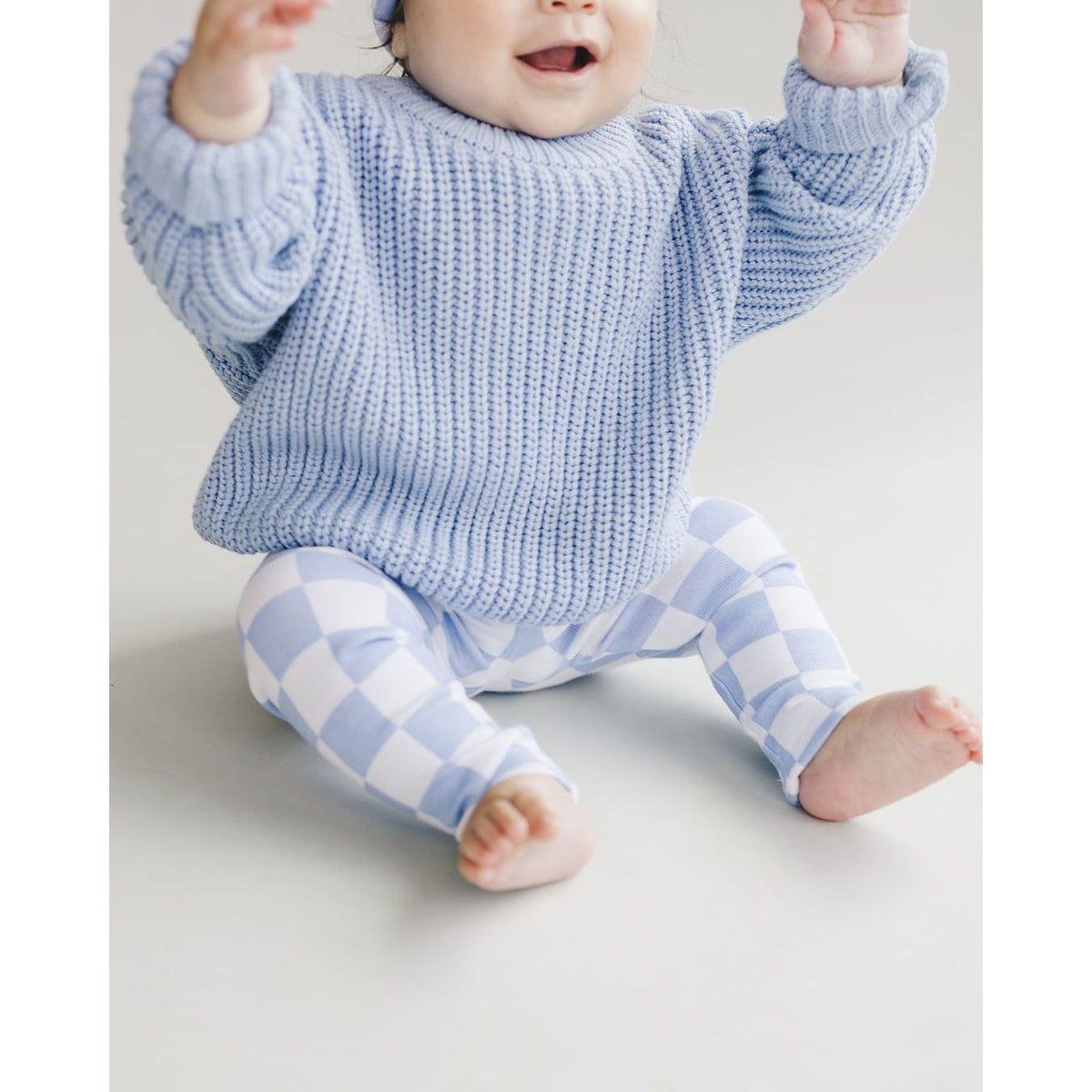 Checkered Leggings | Blue