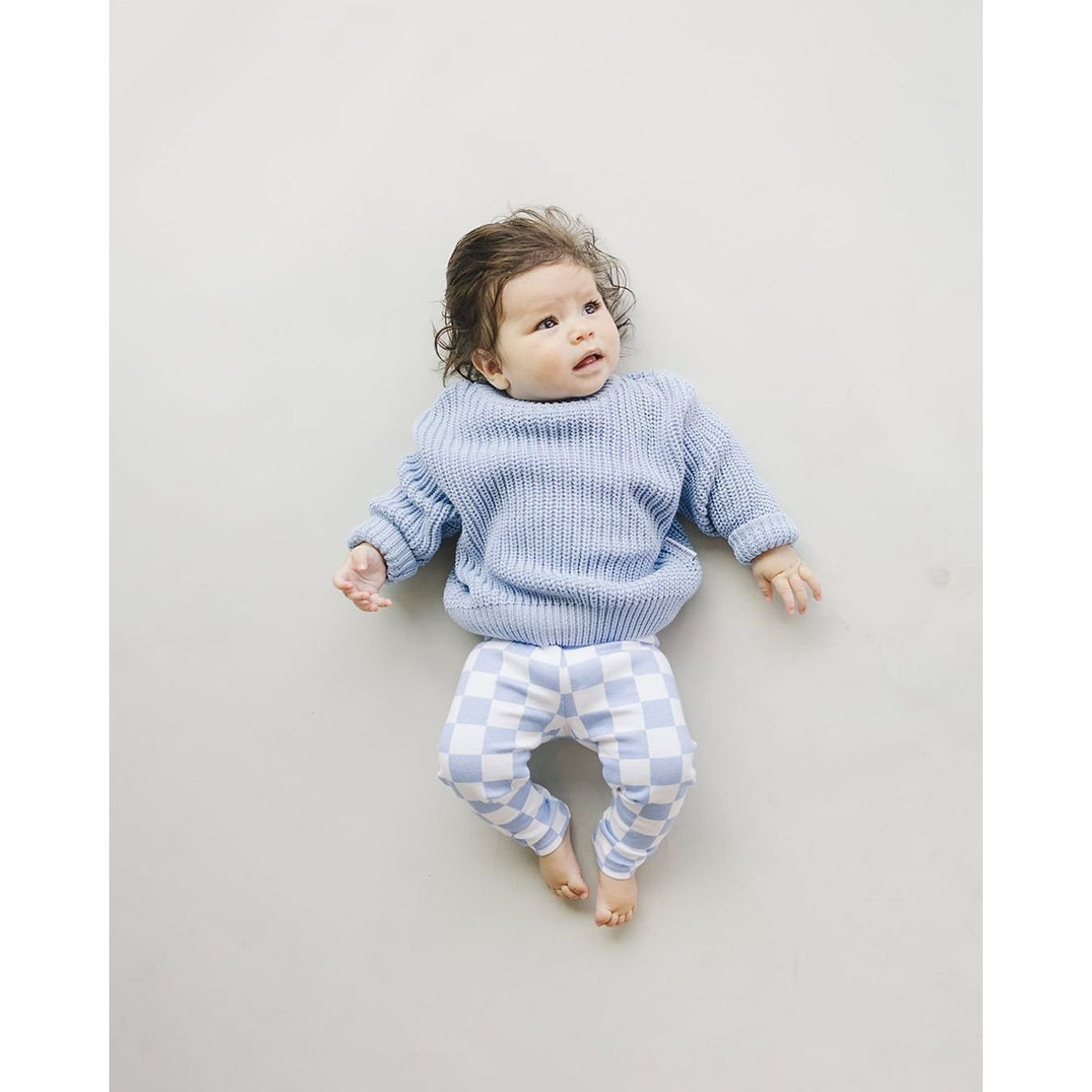 Checkered Leggings | Blue