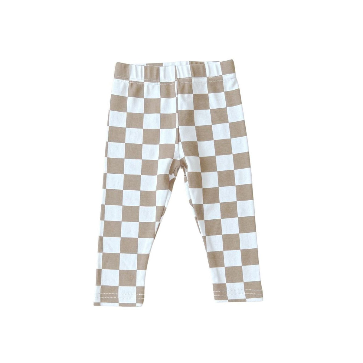 Checkered Leggings | Latte