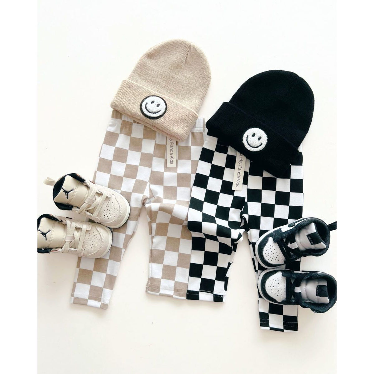 Checkered Leggings | Latte
