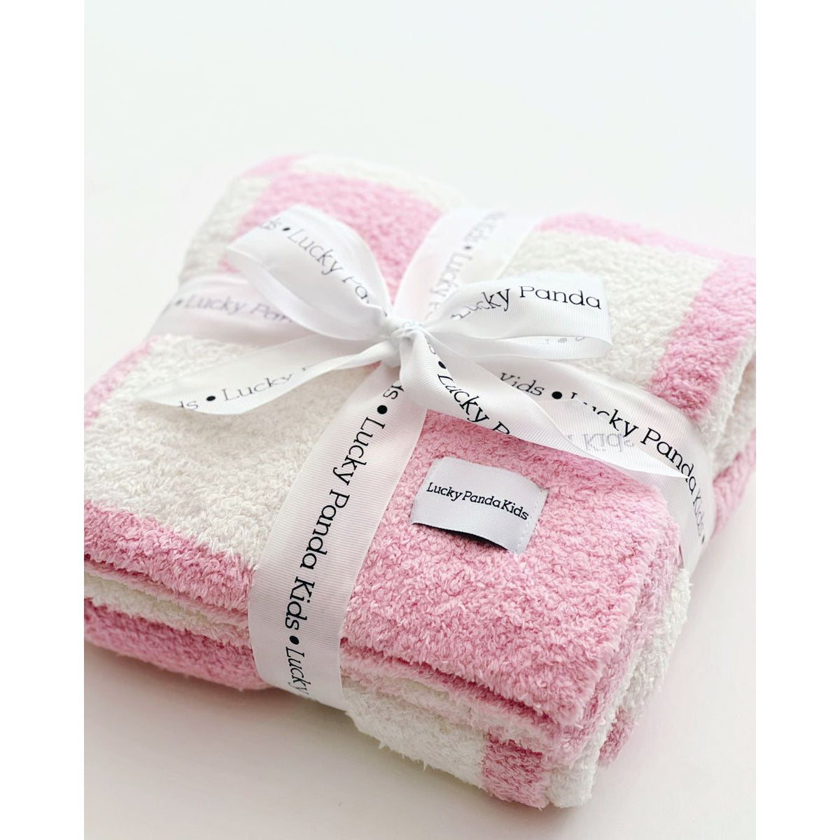 Checkered Plush Blanket | Pink