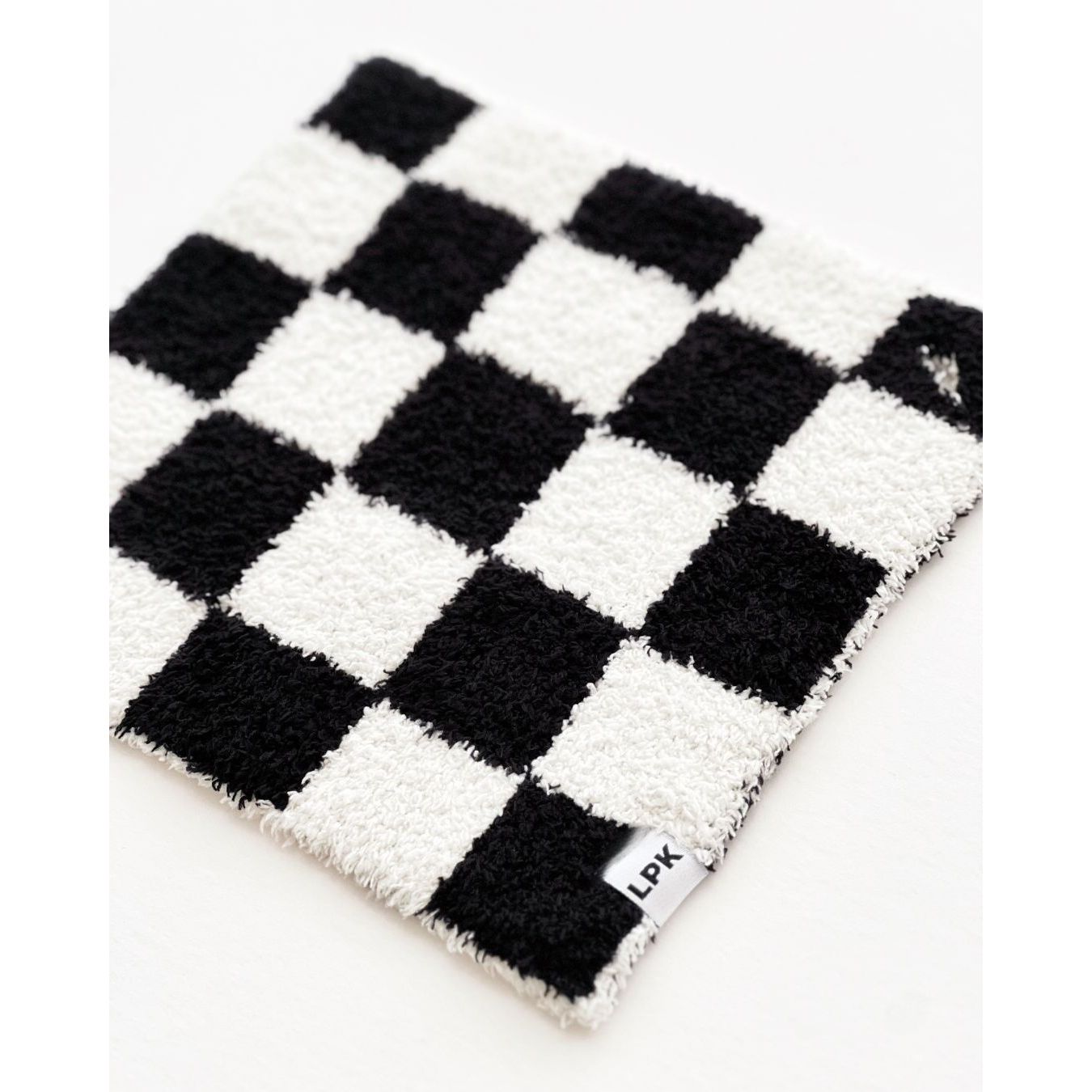 Checkered Plush Lovey | Black