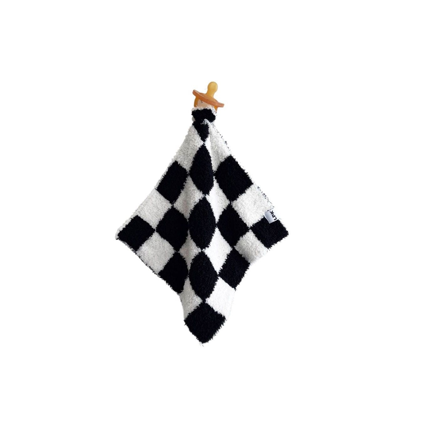Checkered Plush Lovey | Black