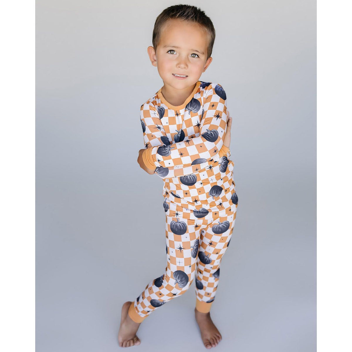 Bamboo Two Piece Set | Checkered Pumpkin