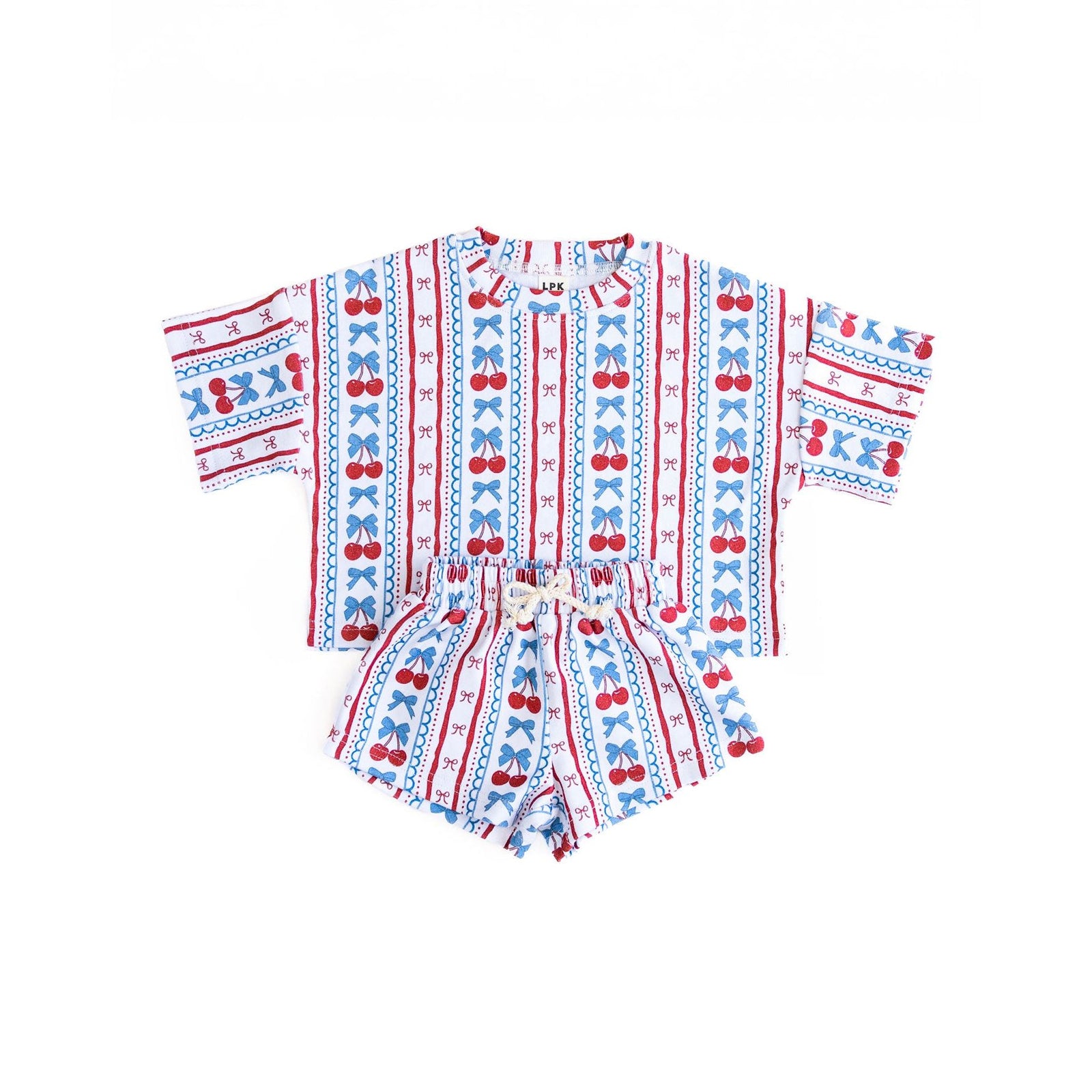 Shorts Set | Cherries & Stripes