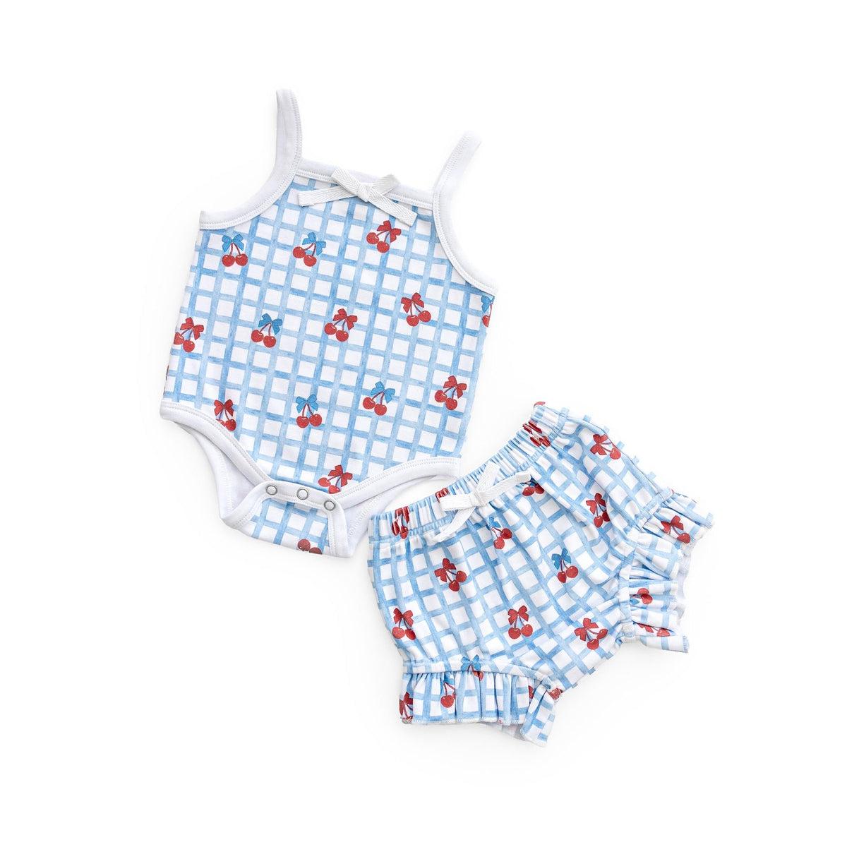 Shorts Set | Gingham Cherry