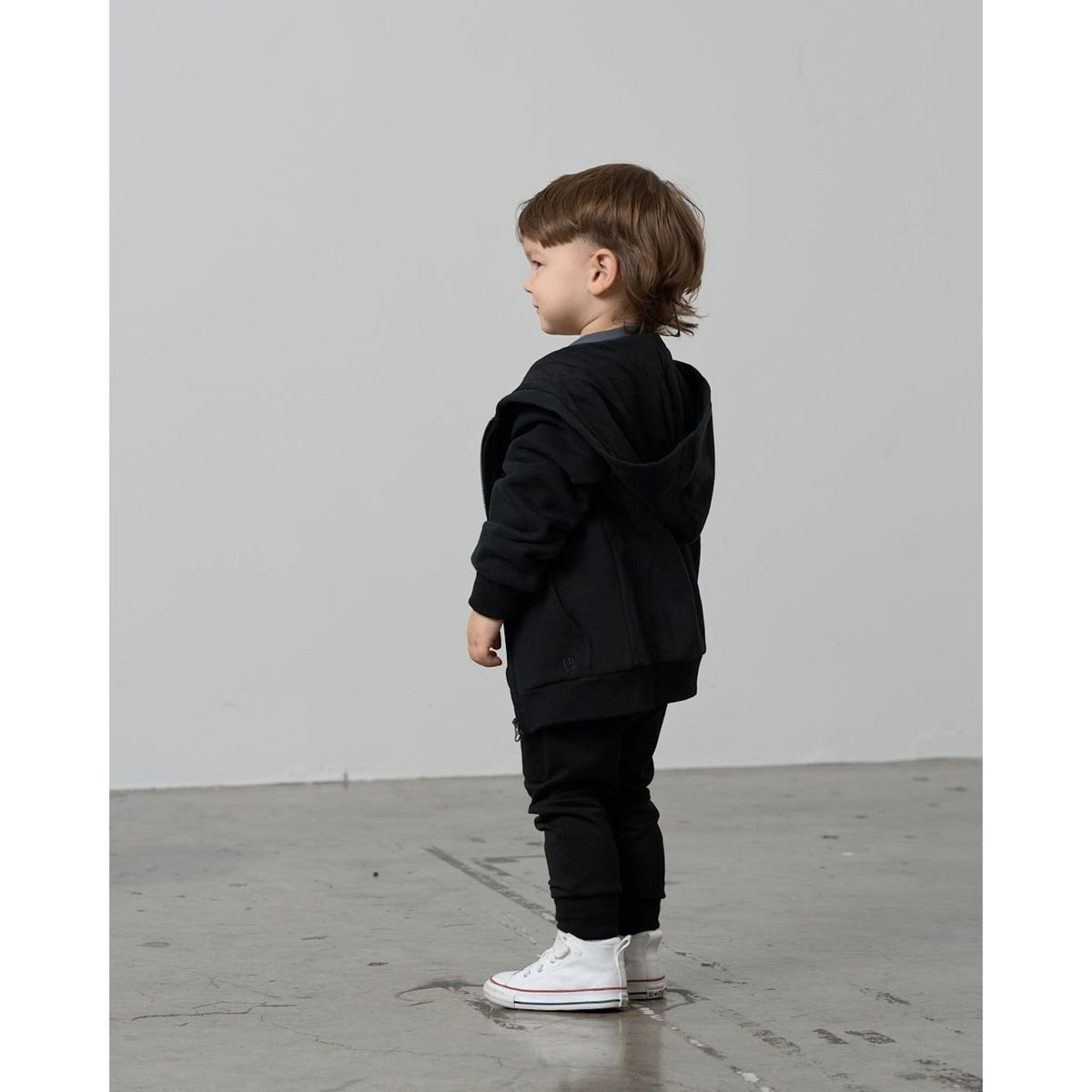 Classic Zip Hoodie - Black