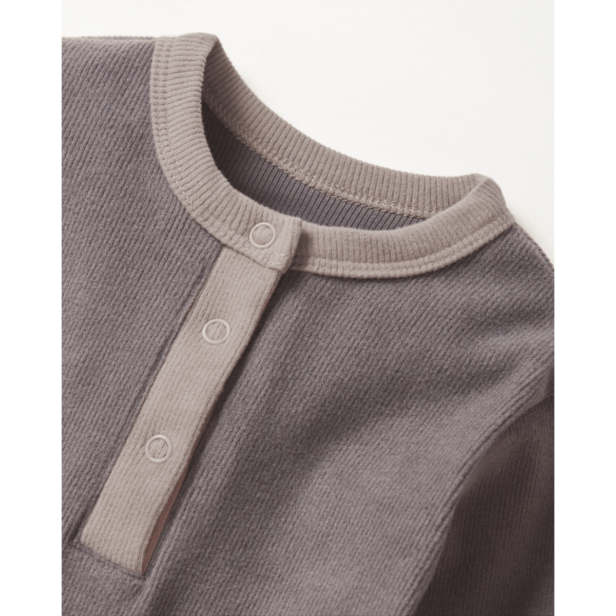 Colorblock Ribbed Romper - Graphite