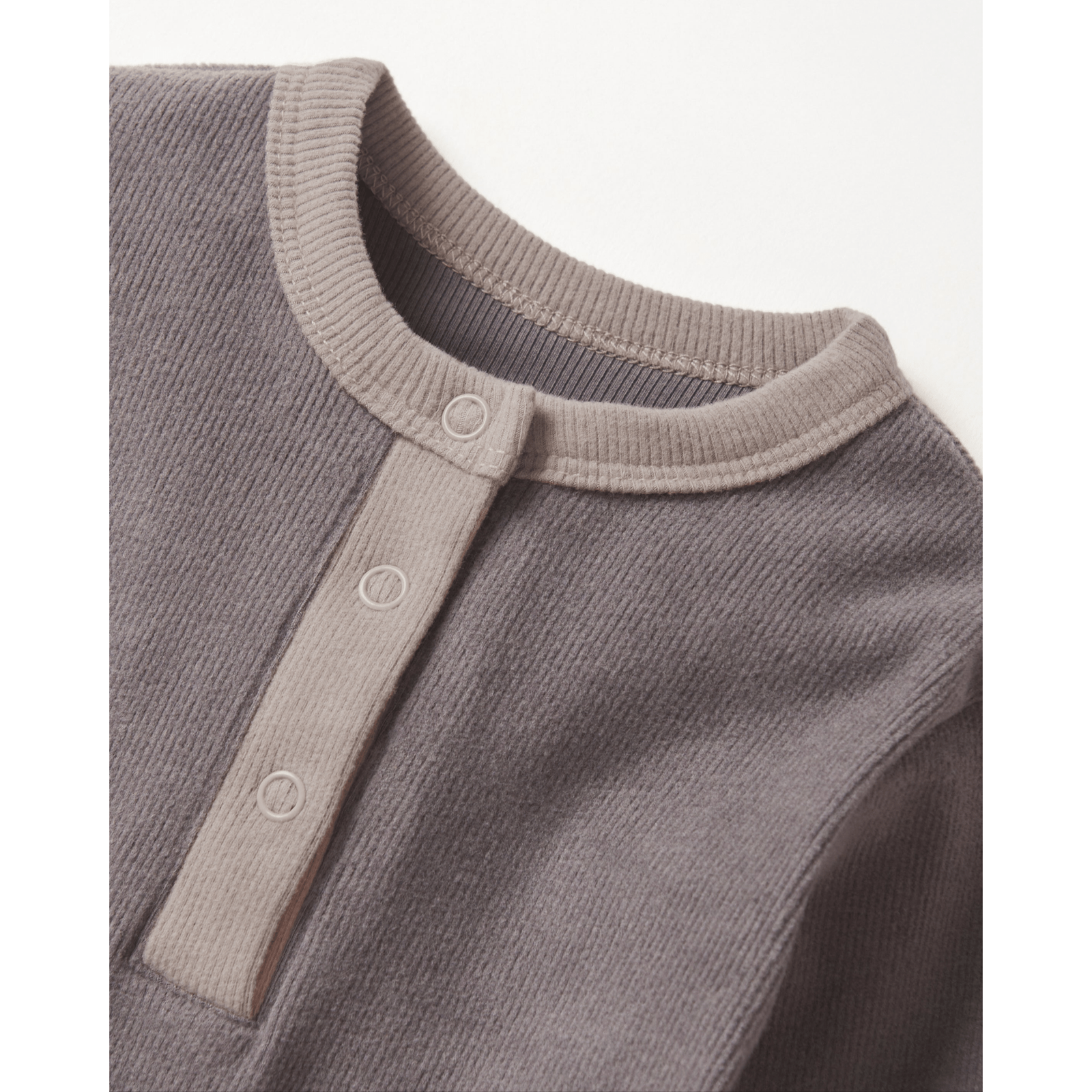 Colorblock Ribbed Romper - Graphite