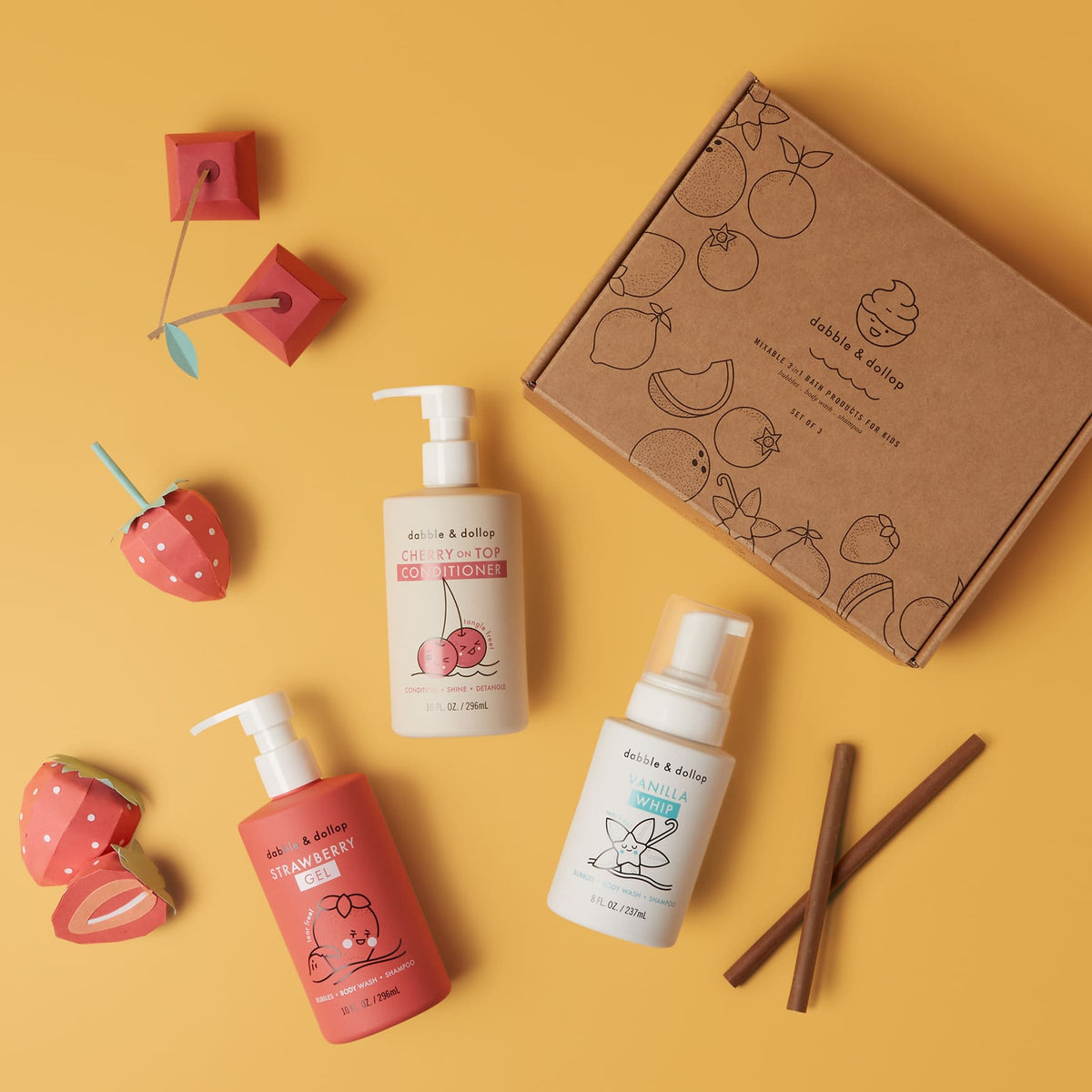 Dabble & Dollop Cherry Berry Conditioner & Bath Bundle