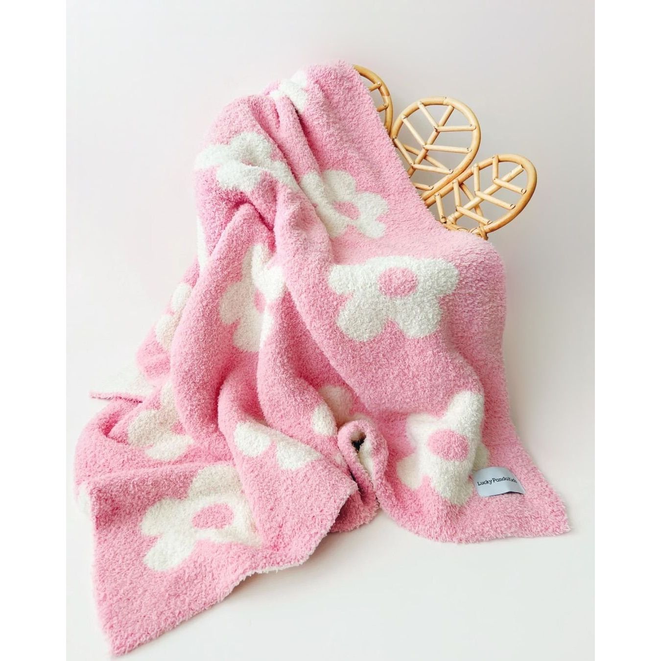 Daisy Fuzzy Blanket | Pink