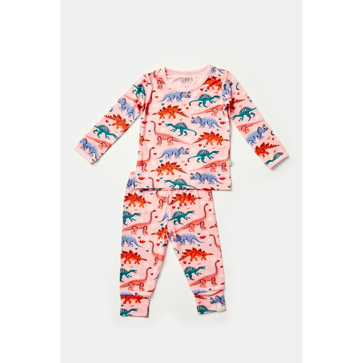 Long Sleeve Pajama Set - Dinosaur Garden