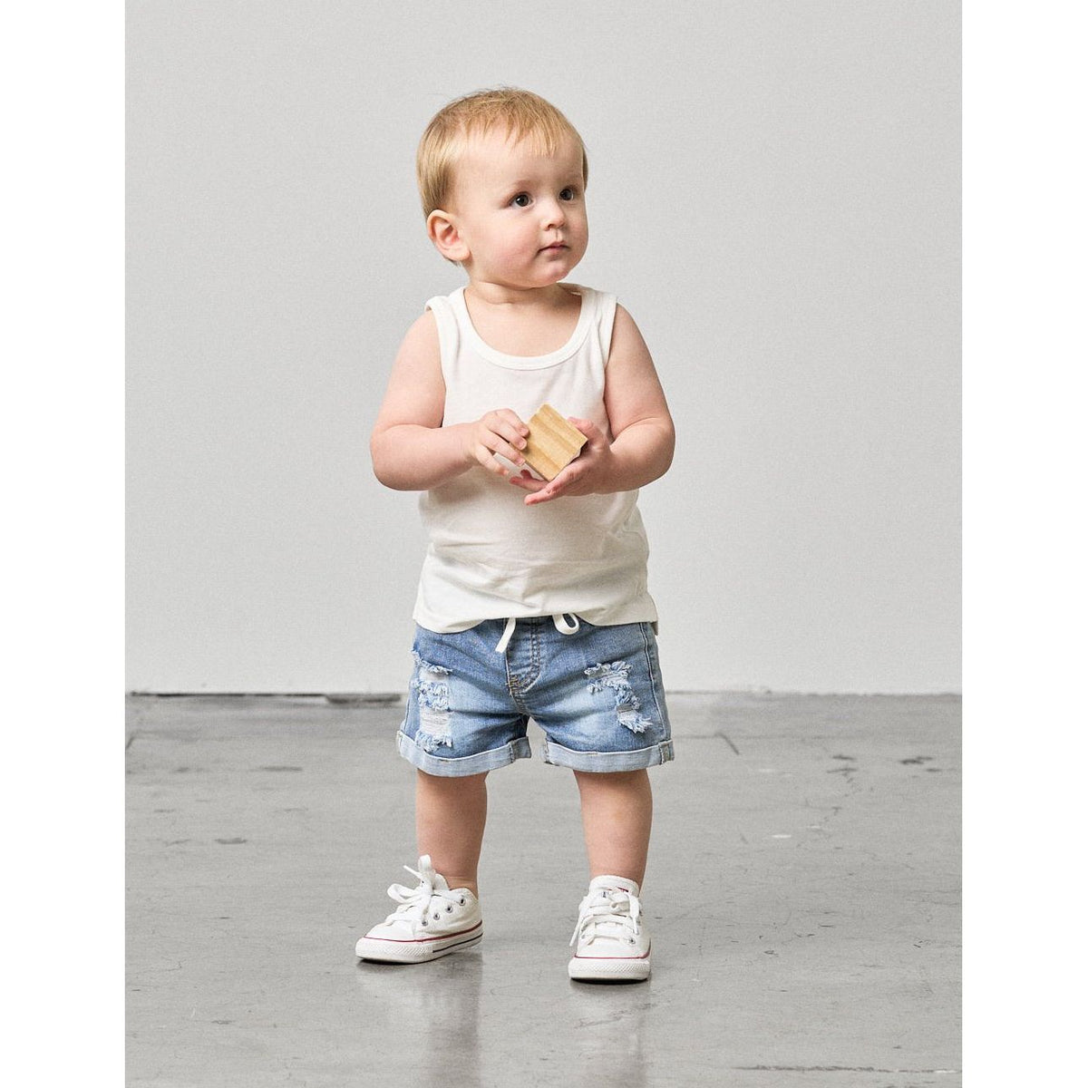 Distressed Denim Short