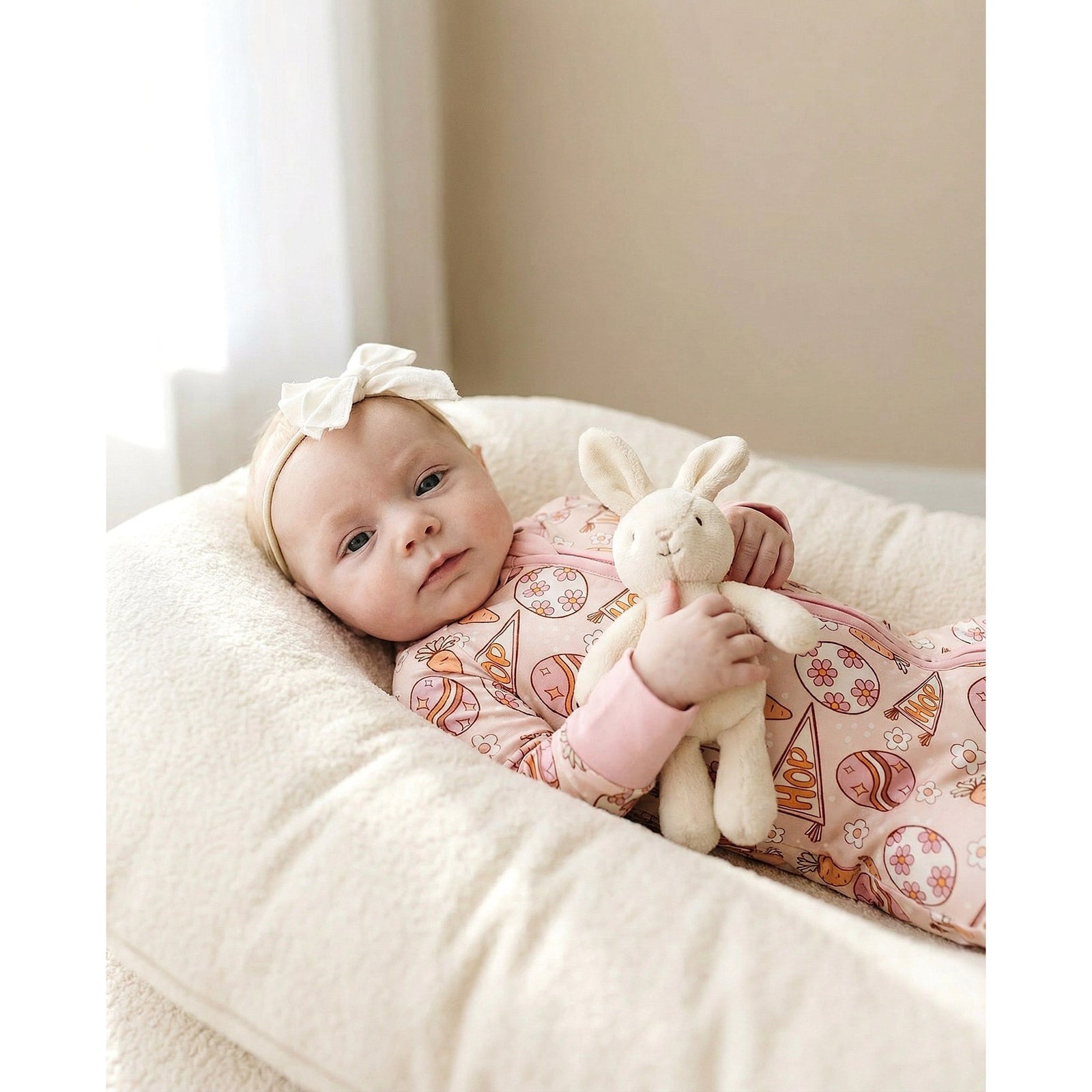 Bamboo Zip Romper | Easter Hop