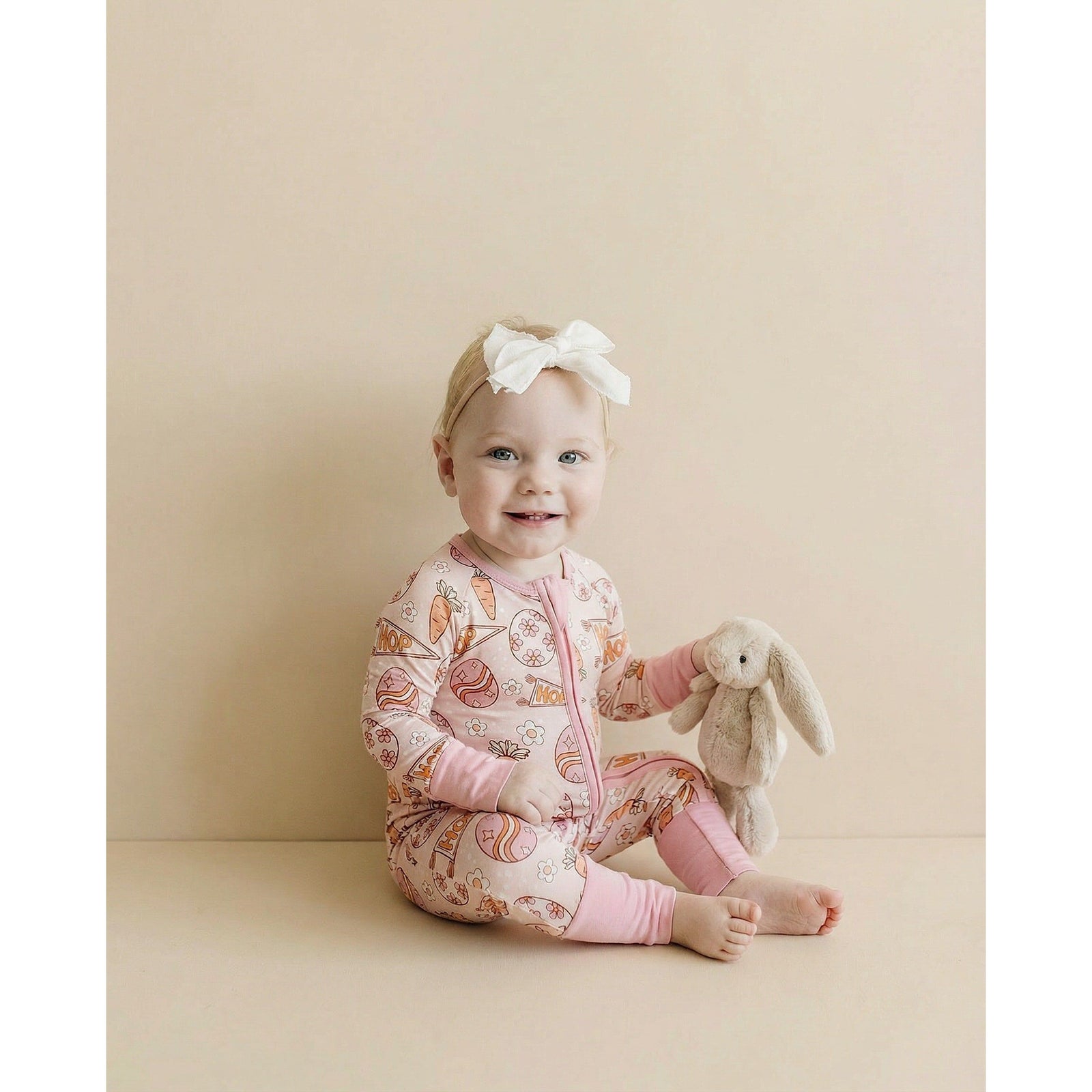 Bamboo Zip Romper | Easter Hop
