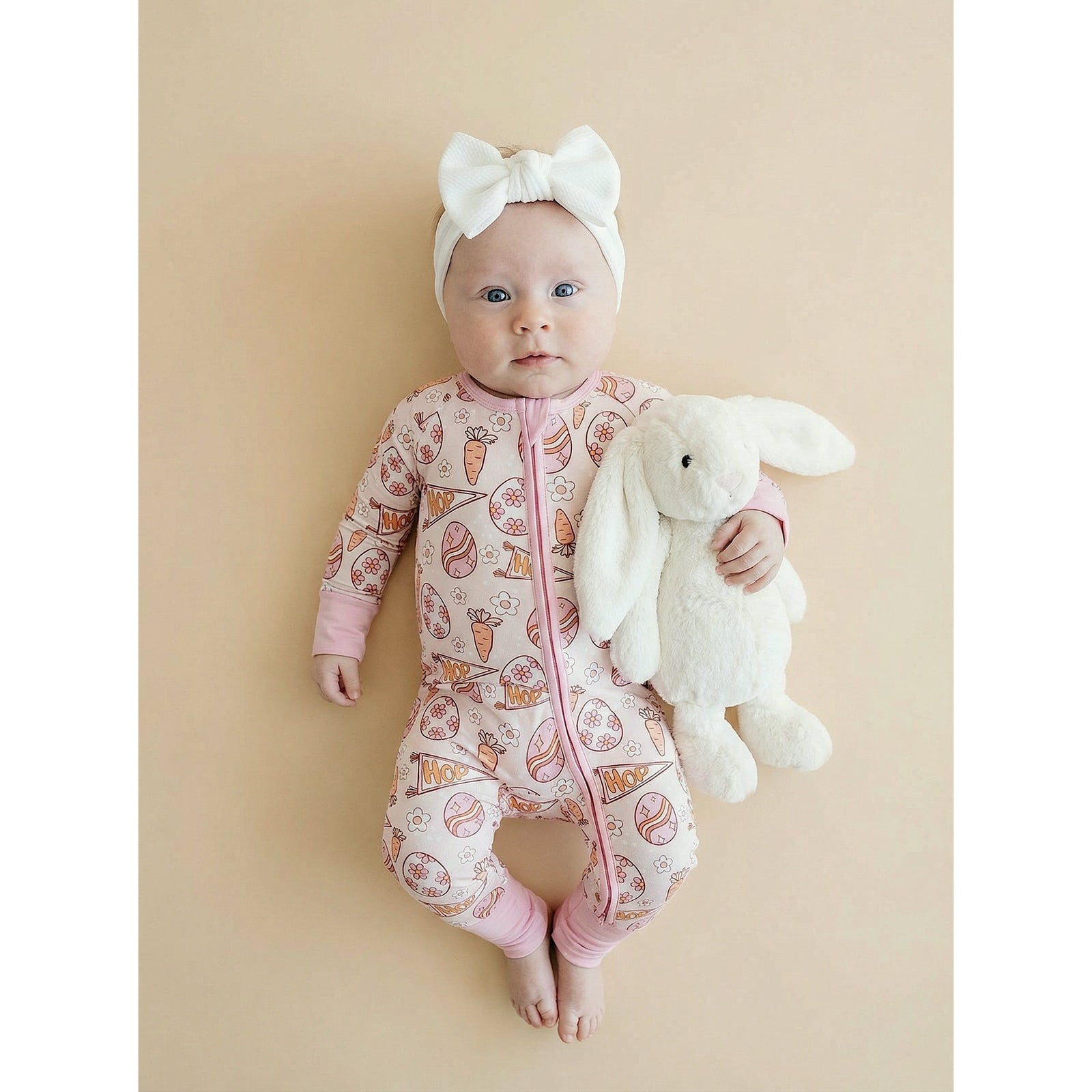 Bamboo Zip Romper | Easter Hop