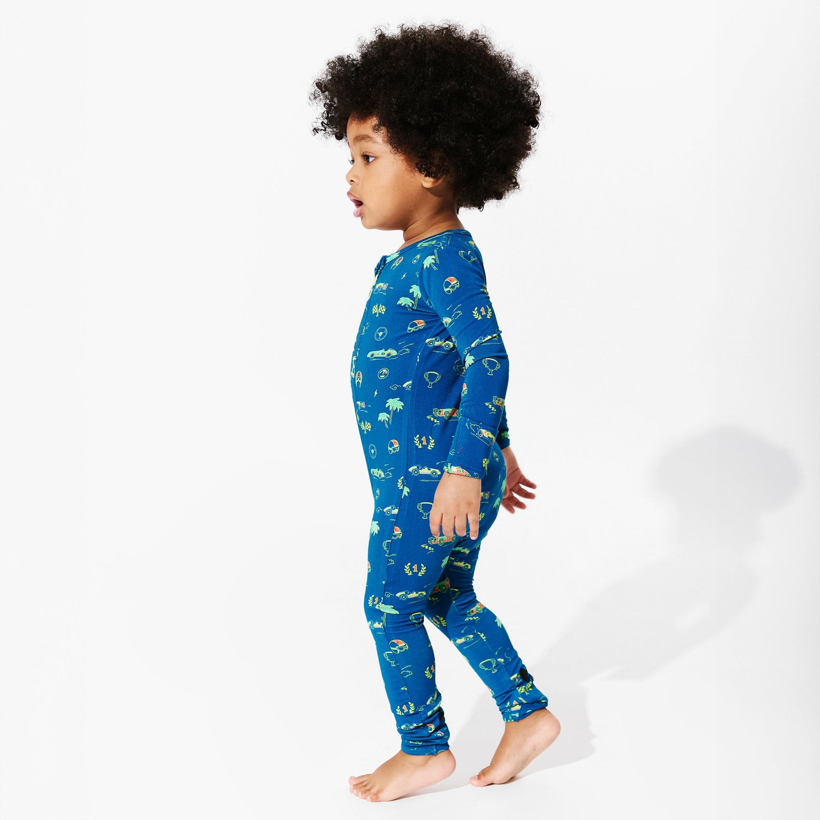 Monaco Blue Bamboo Convertible Footie