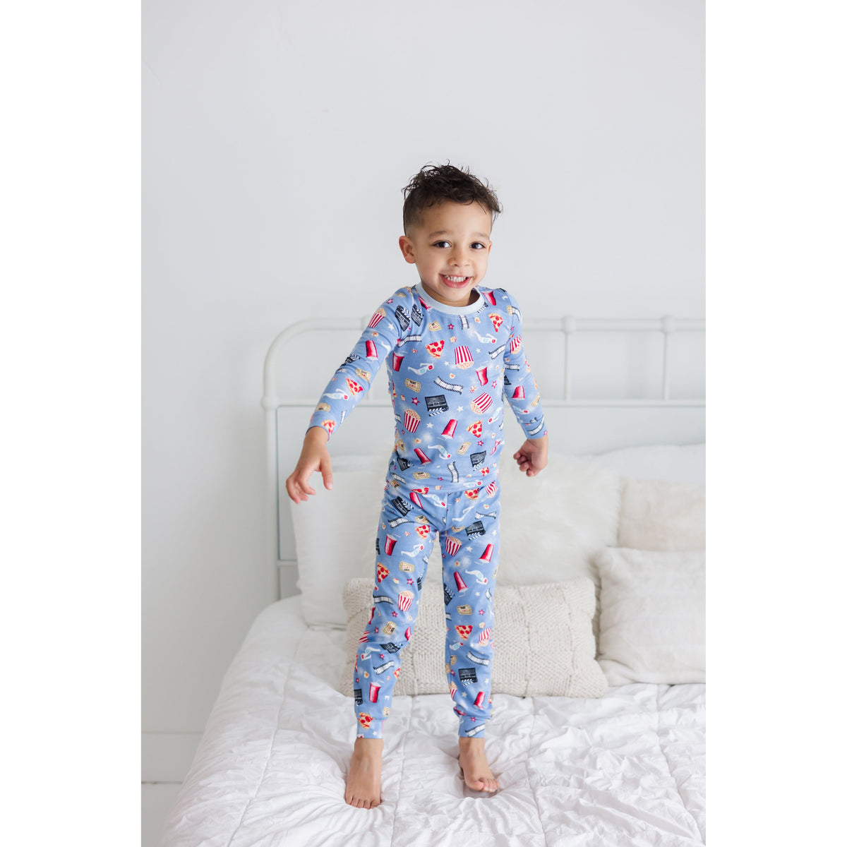 movie night long sleeve pajama set