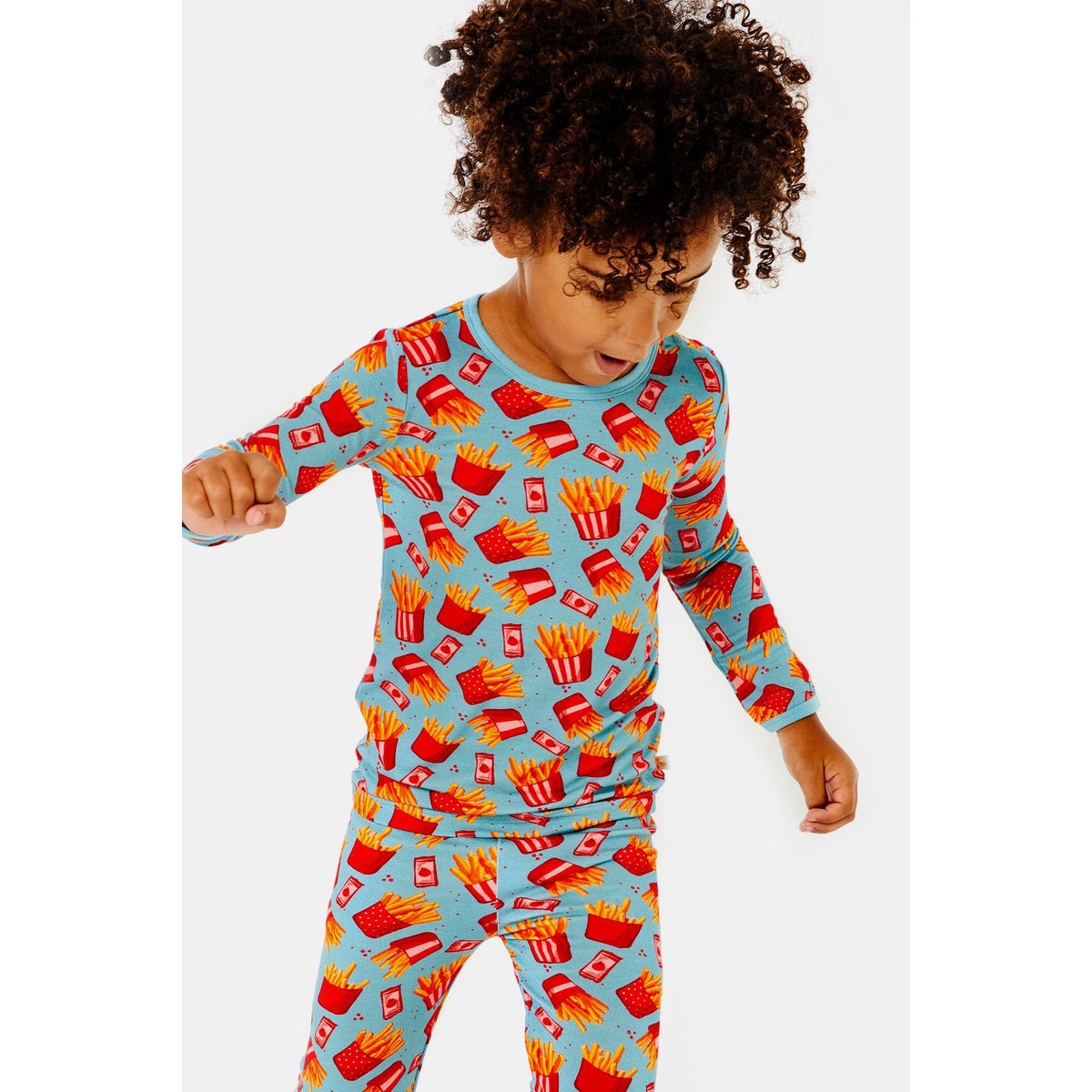 Long Sleeve Pajama Set - French Fries