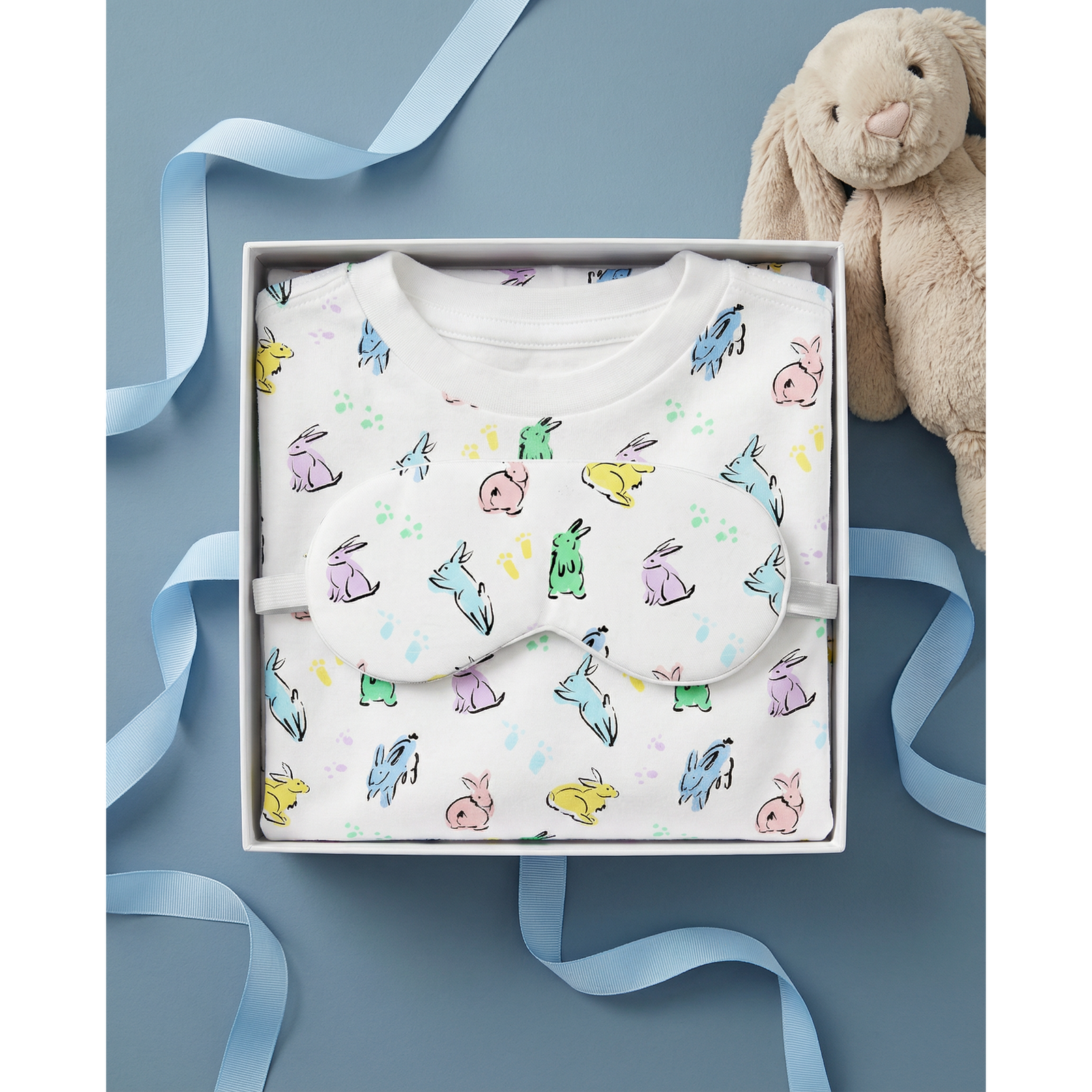 The Organic Long Sleeve Pajama Set [Bunny Hop]