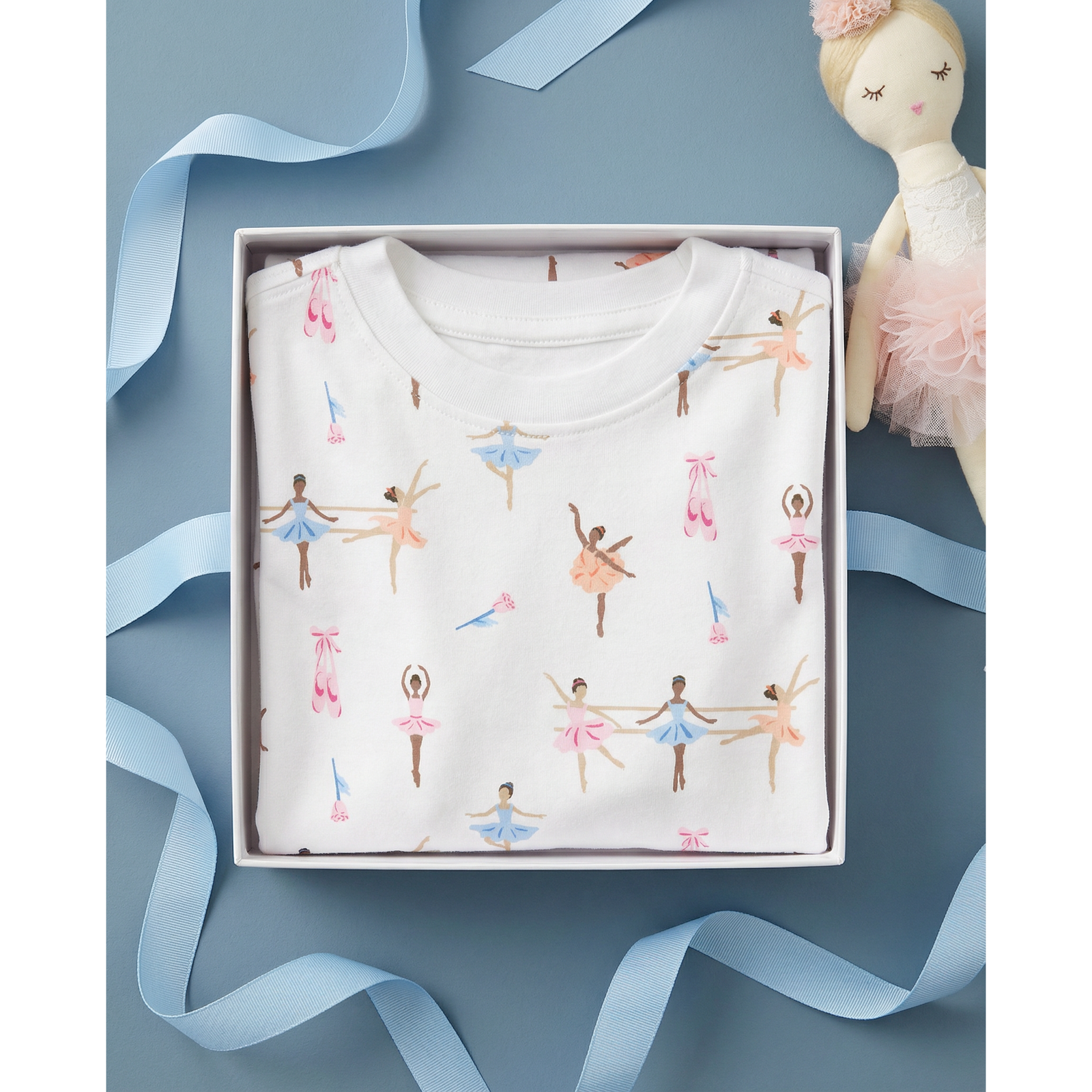 The Organic Long Sleeve Pajama Set [Ballet]