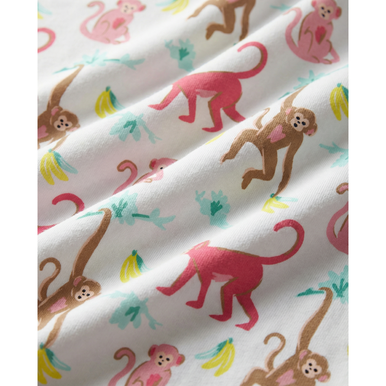 Organic Polo Pajama Set with Shorts [Monkeying Around Pink]