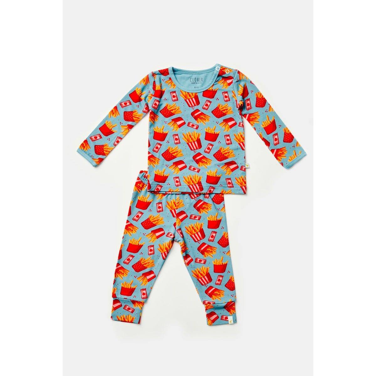 Long Sleeve Pajama Set - French Fries
