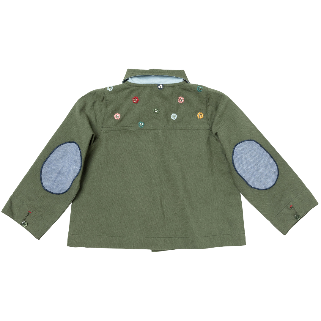 girls army jacket | four leaf clover