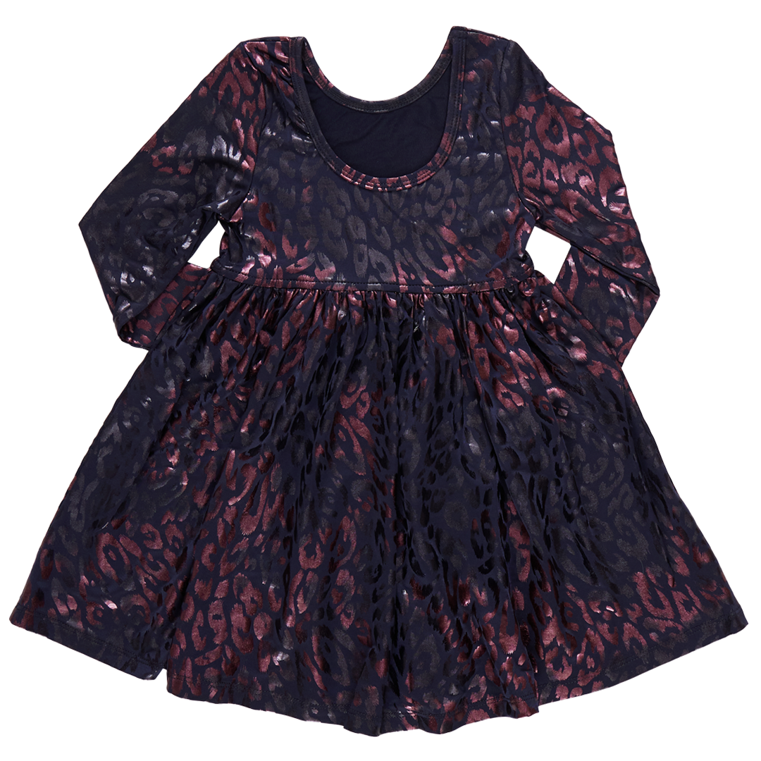 girls lame laurie dress | leopard spots