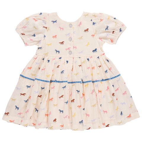 girls charlie dress | multi tiny horses