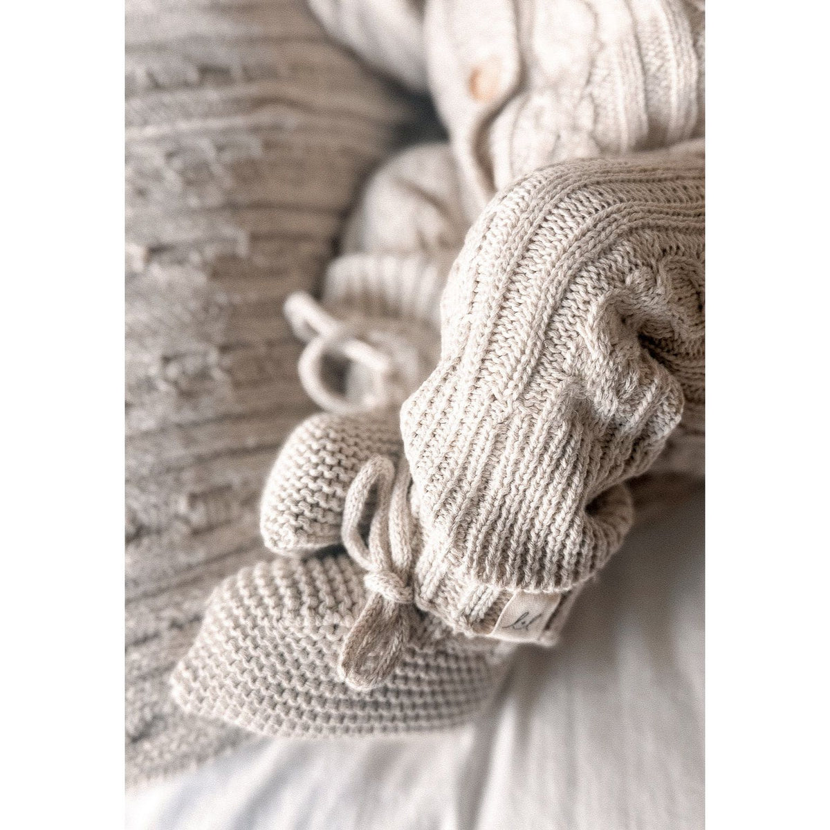 Luna + Luca Organic Booties - Natural