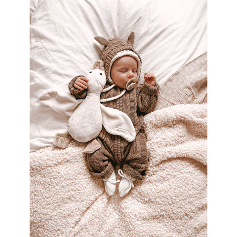 Luna + Luca Baby Bear Jumpsuit - Acorn