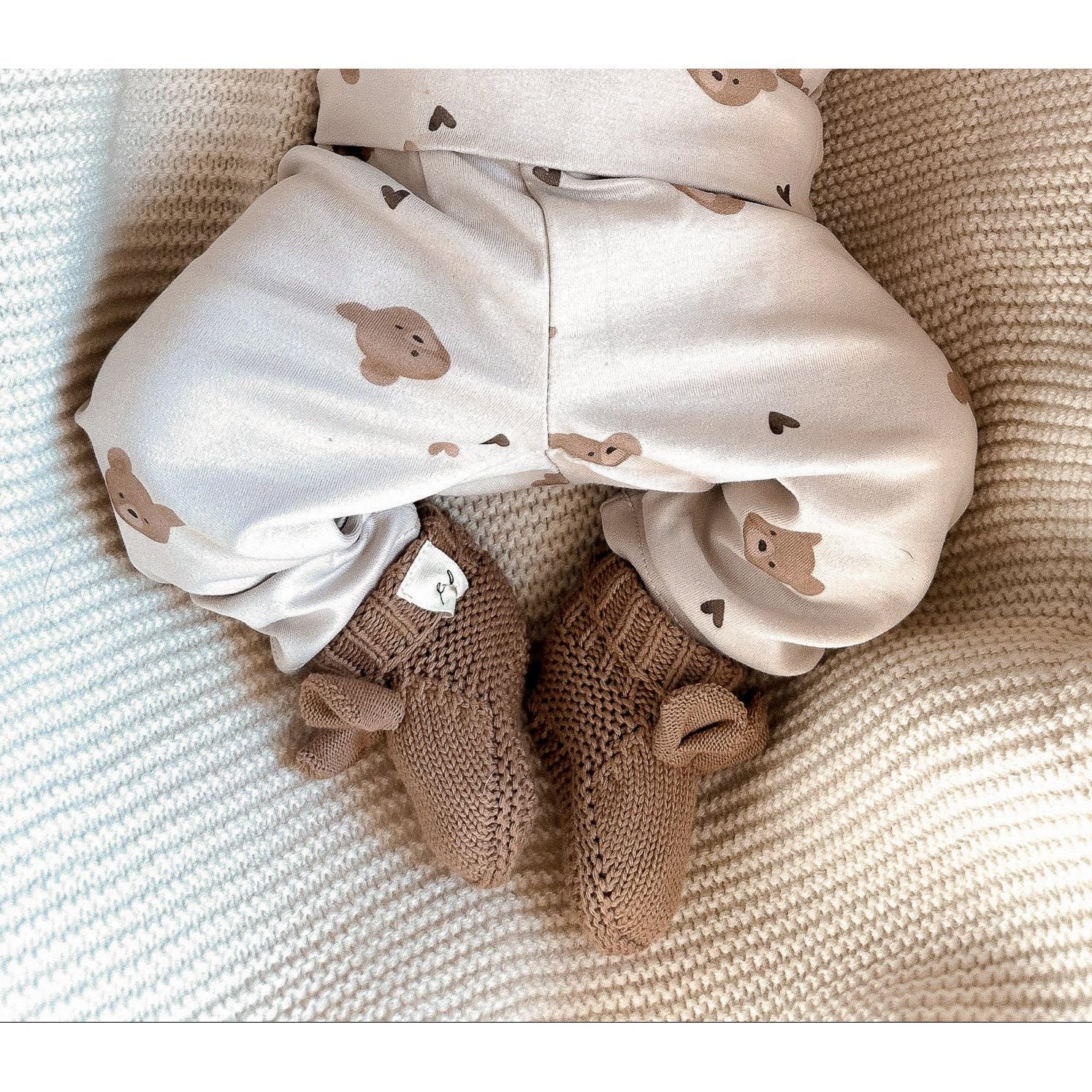 Little Bear Baby Booties - Acorn