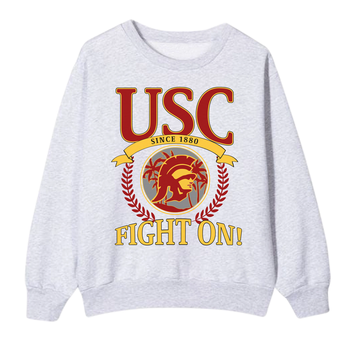 usc crest sweatshirt | heather grey