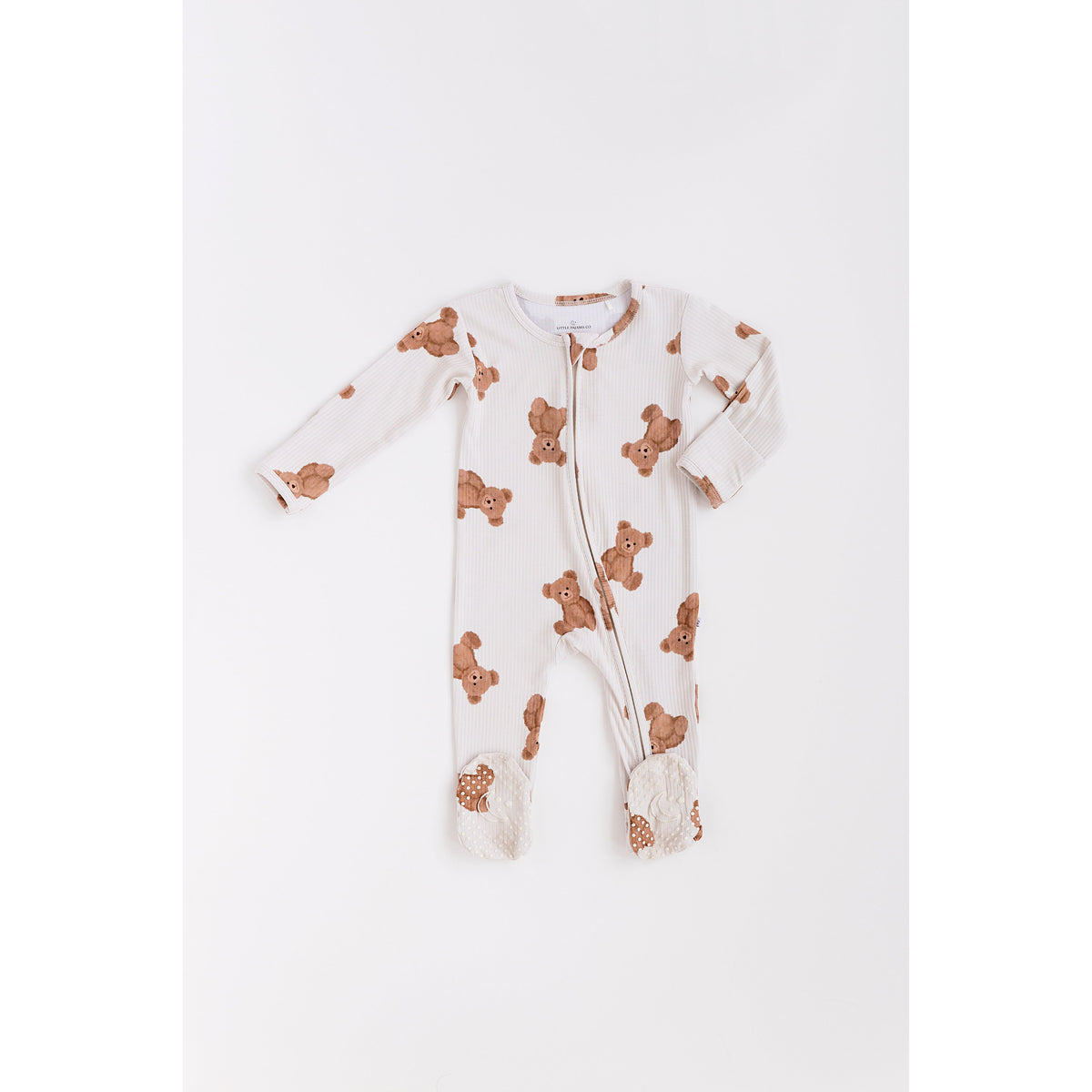 Ribbed Bear Footed Onesie