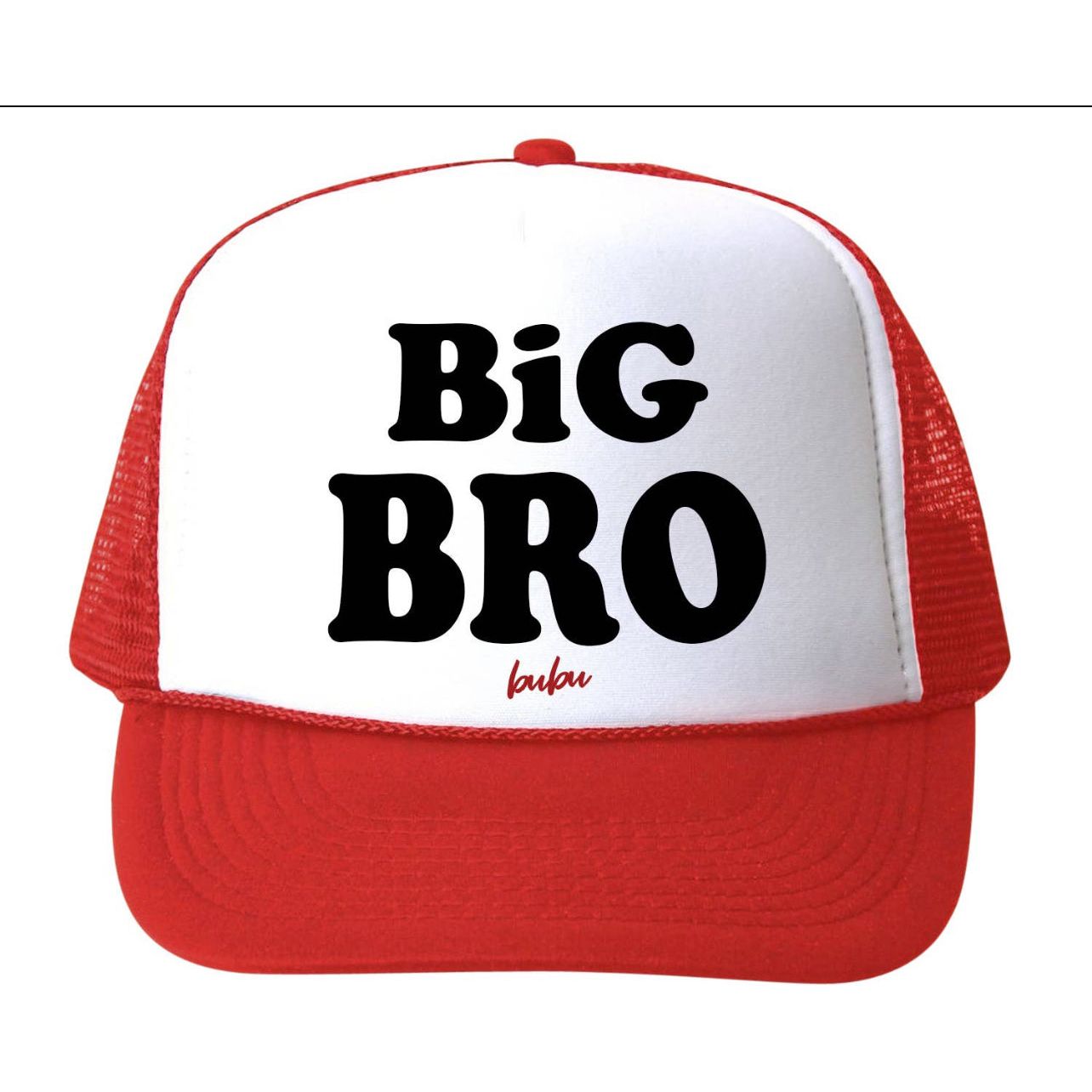 big bro trucker hat in white / red