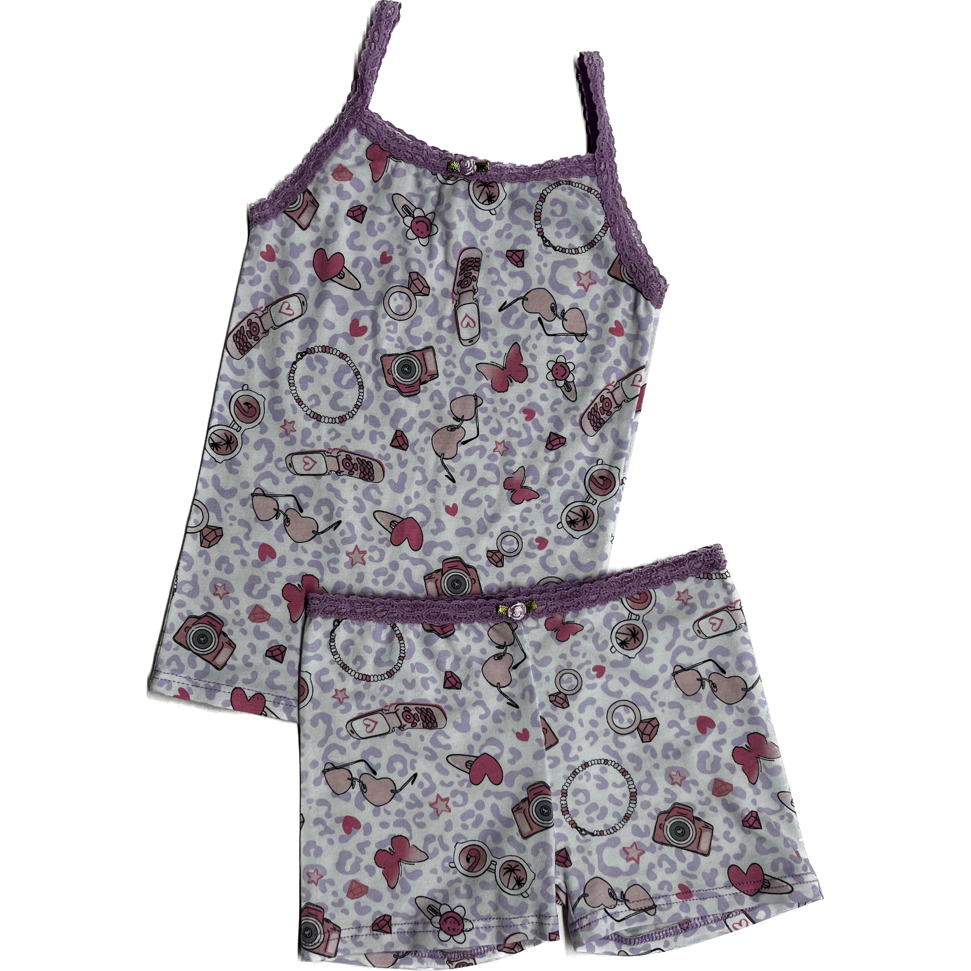 cami and boxer pajama set in cool girl