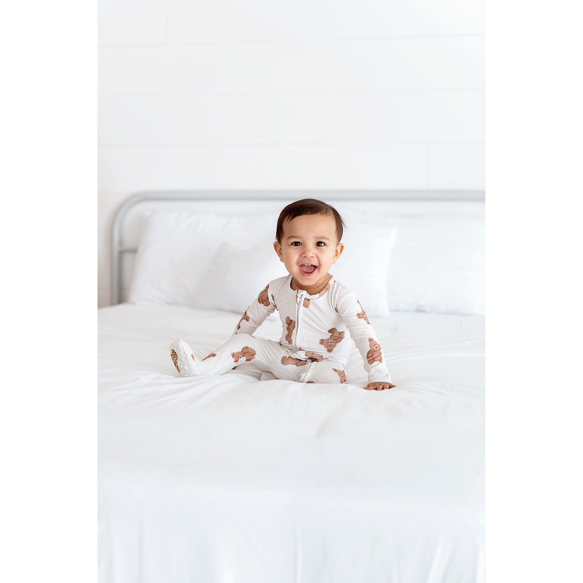 Ribbed Bear Footed Onesie