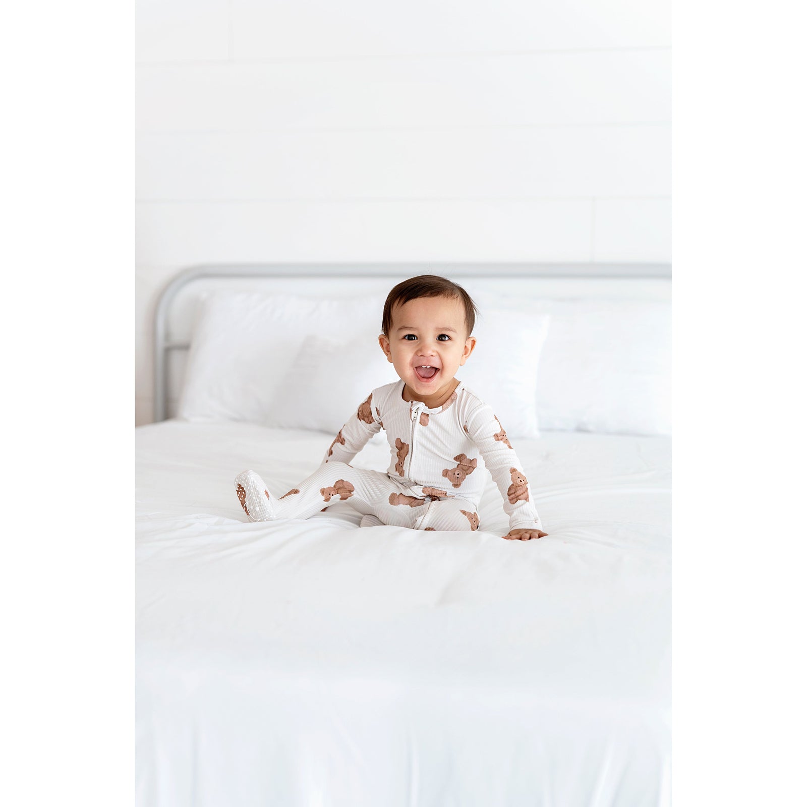 Ribbed Bear Footed Onesie