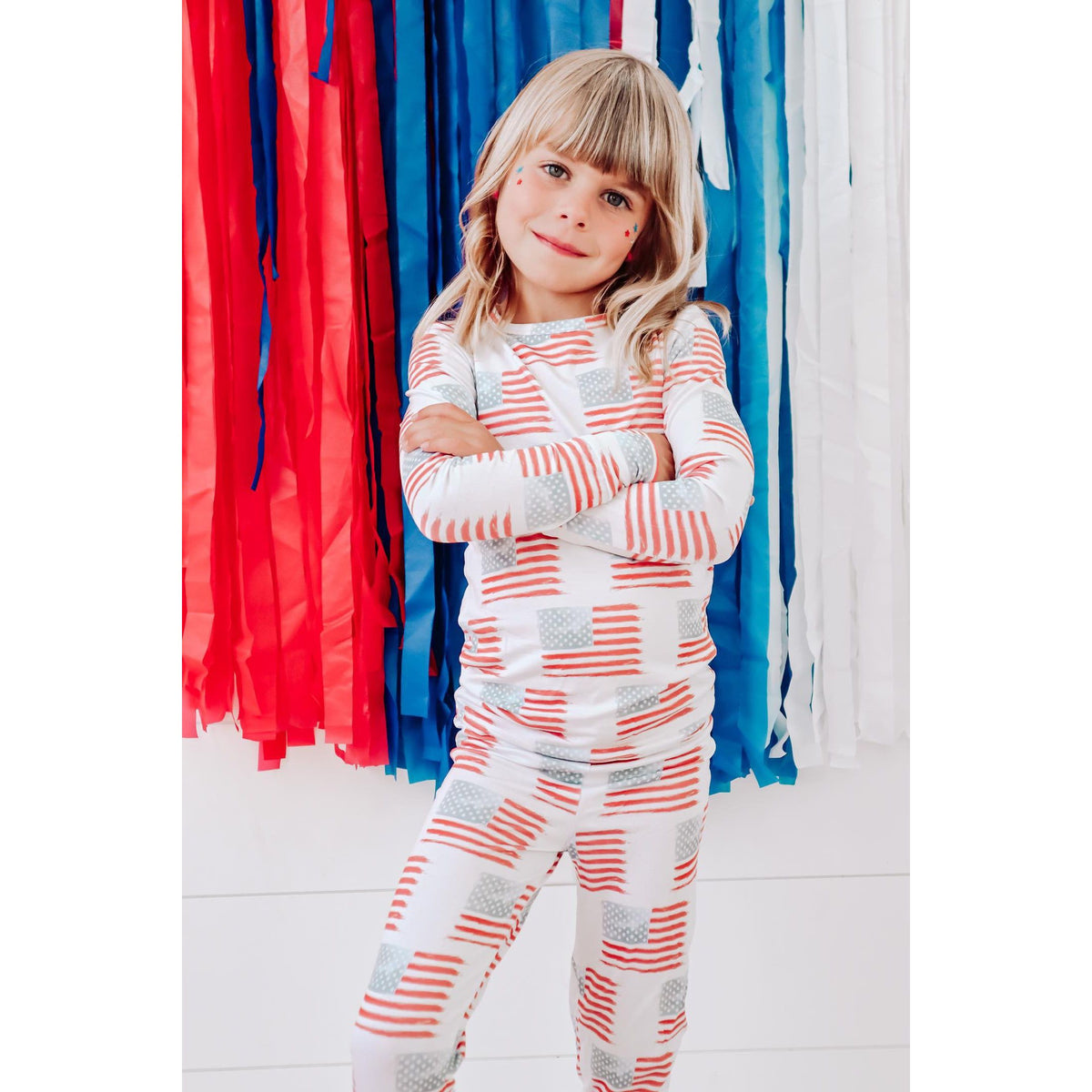 American Flag Two-Piece Long Set