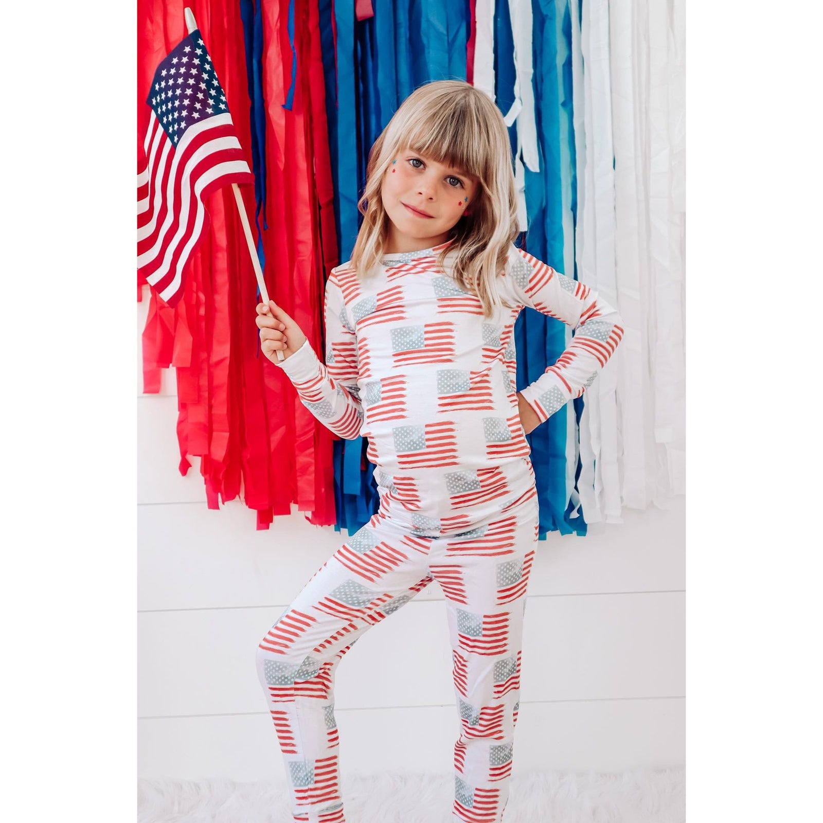 American Flag Two-Piece Long Set