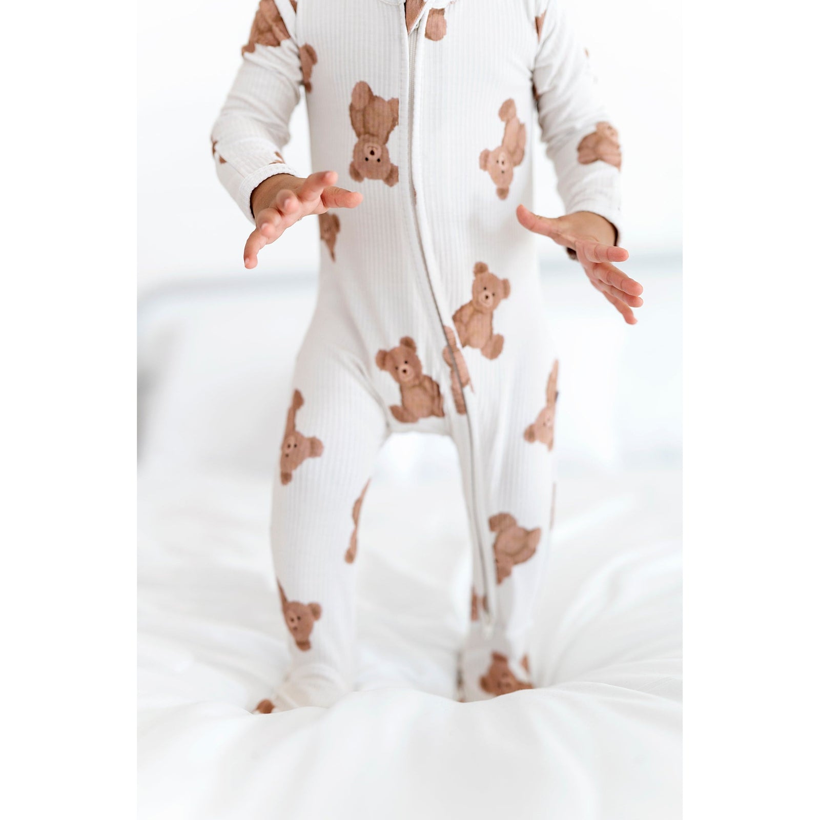 Ribbed Bear Footed Onesie